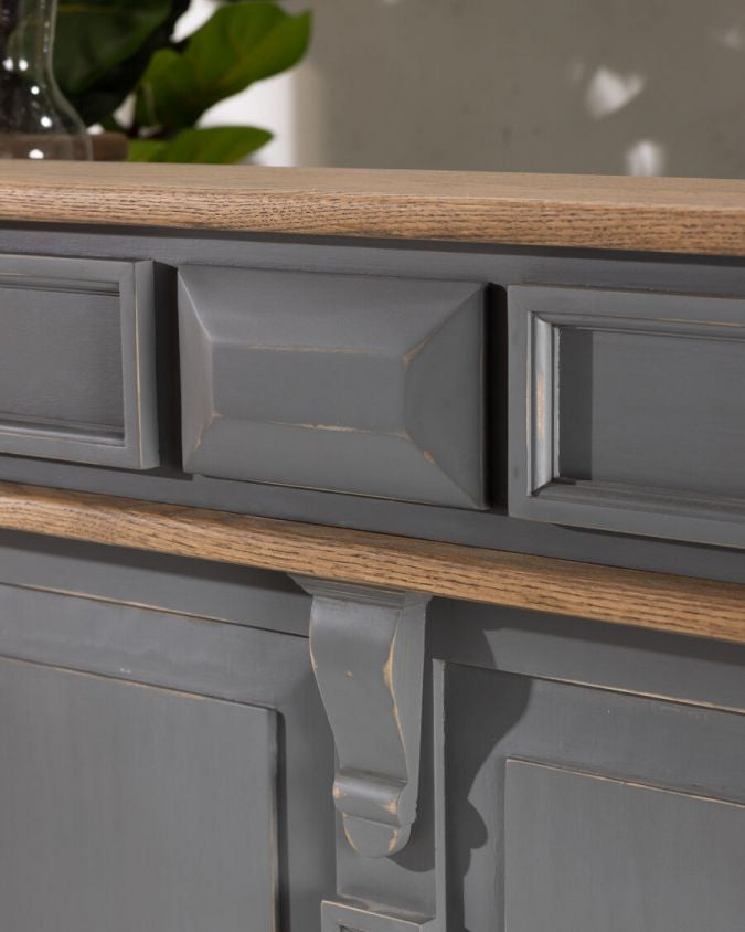 Boden Bar Table | Weathered Oak & Chimney Sweep Grey