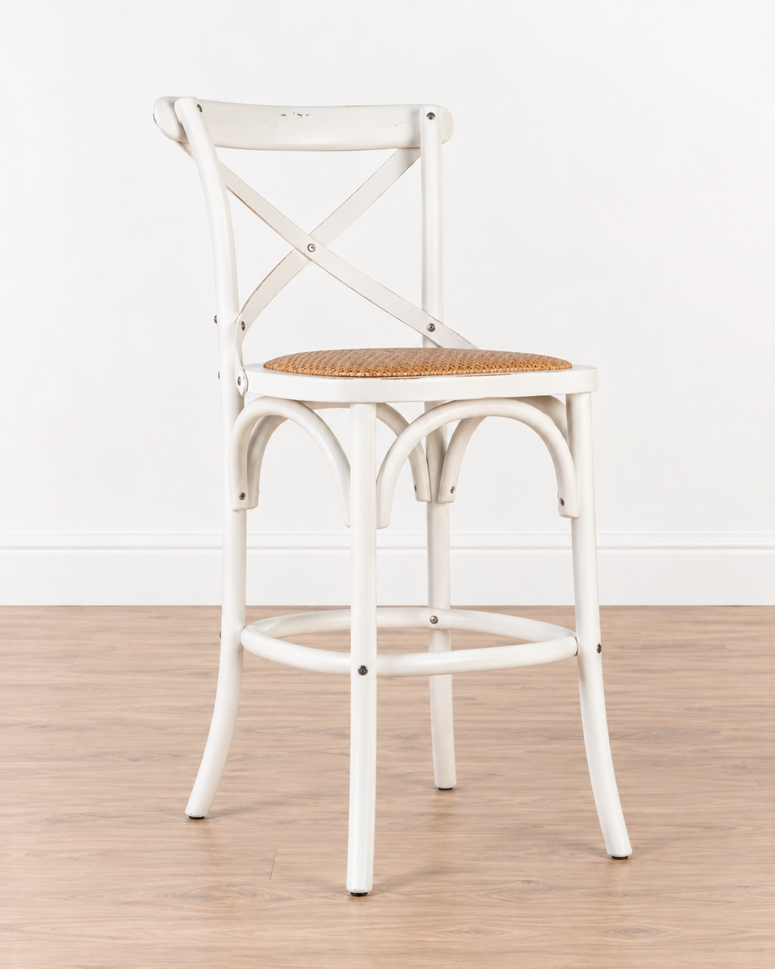 Jenny Crossback Counter Stool | White