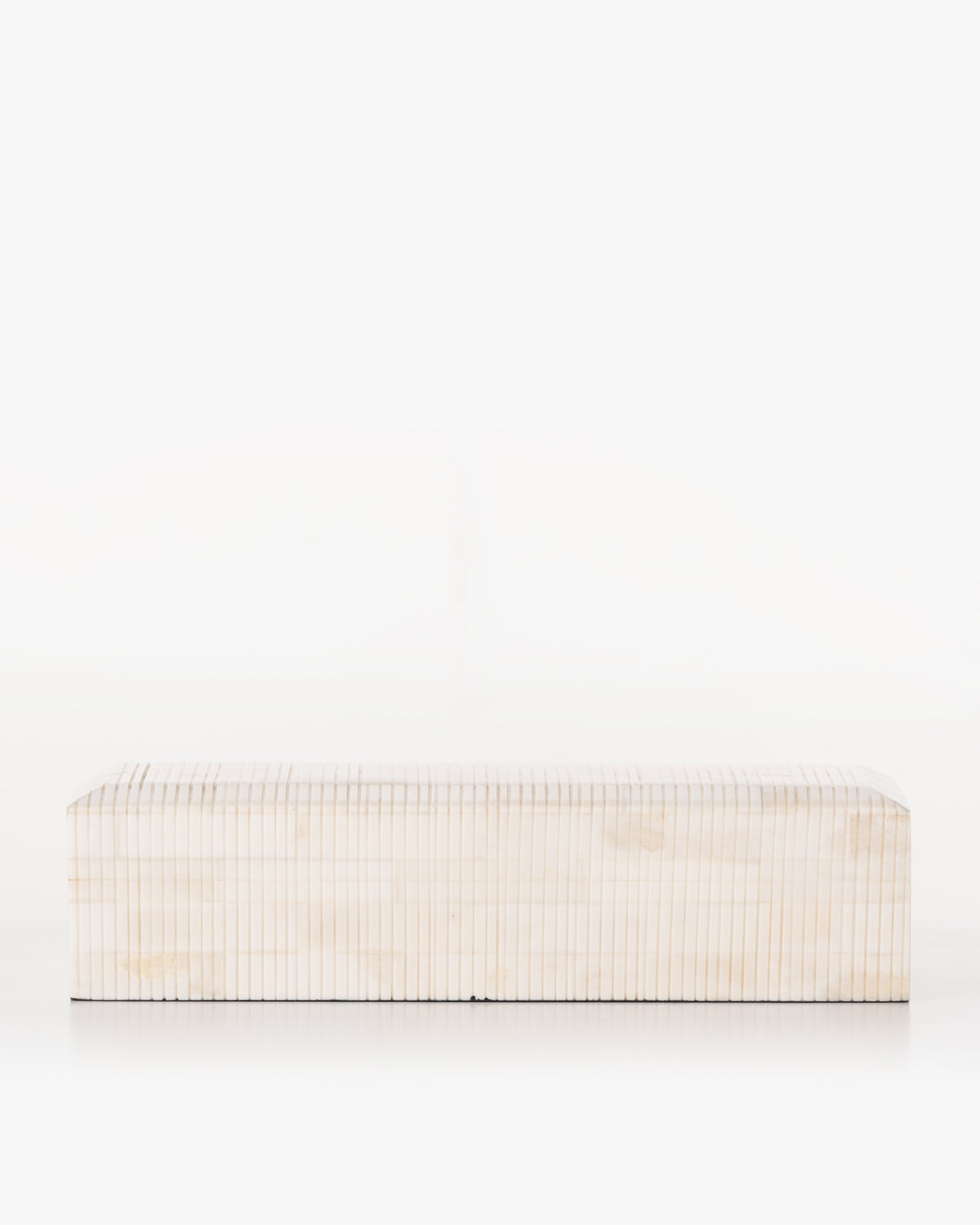 Collector's Cove Reeded Wood Box | White