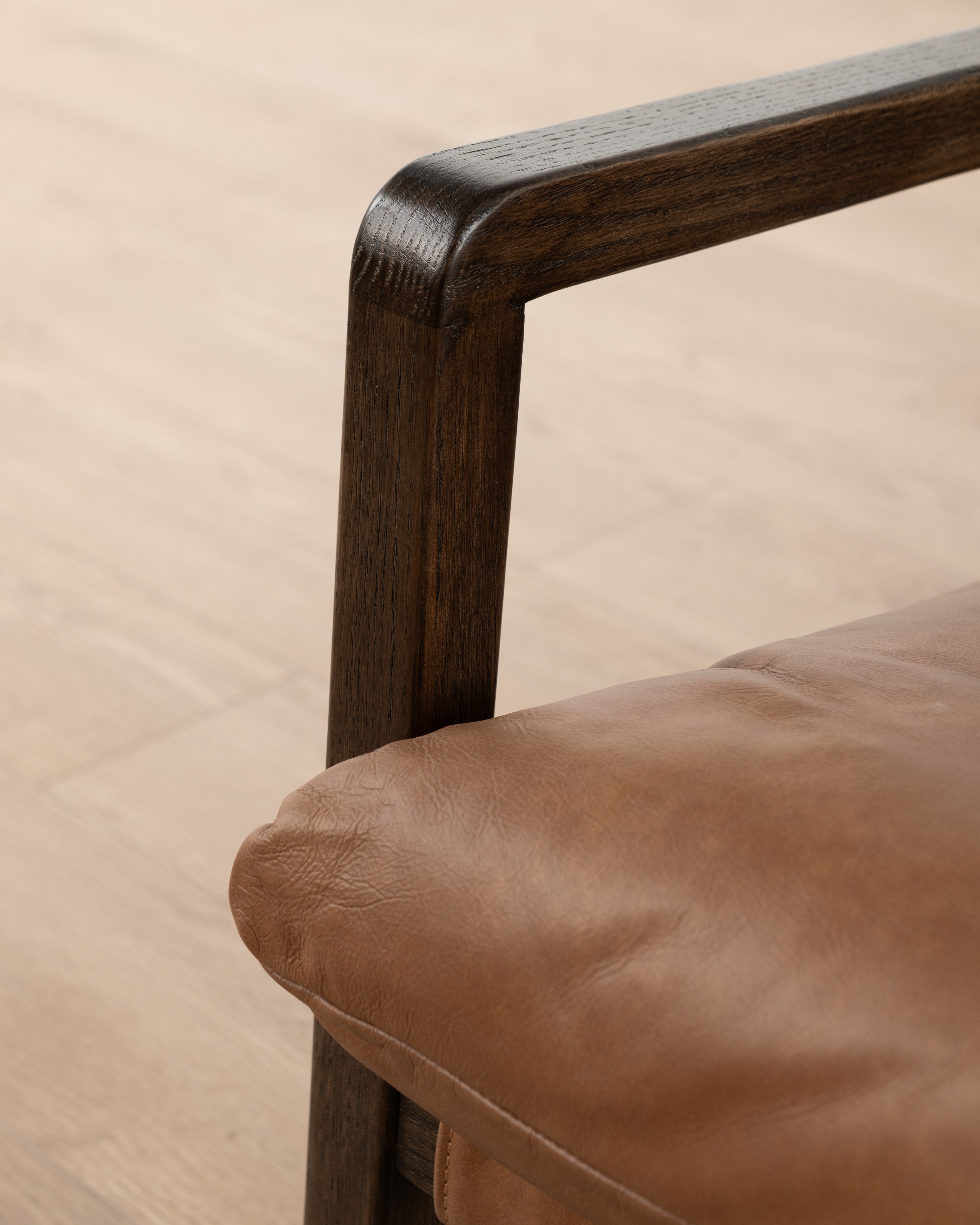 Brindle Leather Accent Chair