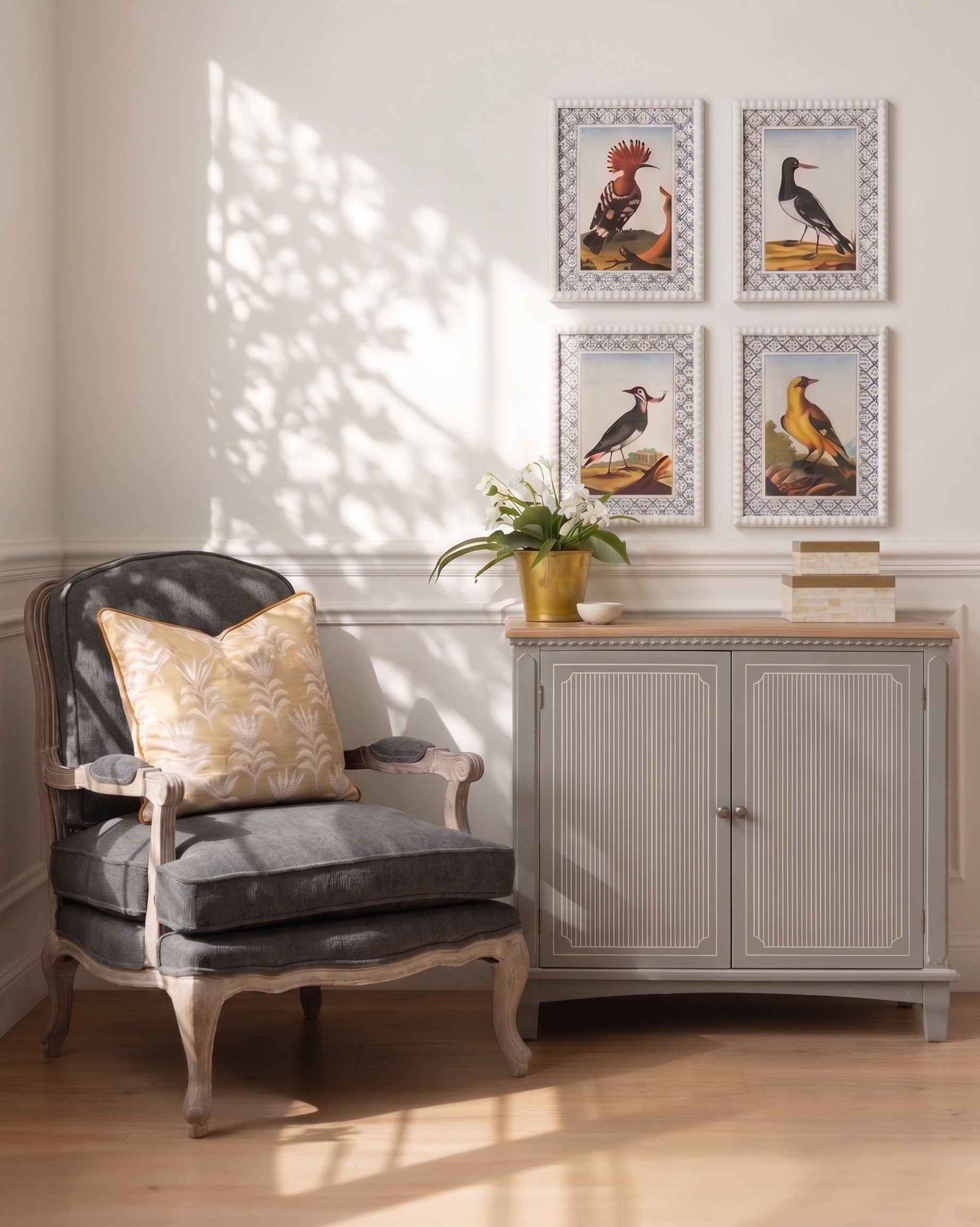 Bodine Bergere Chair | Charcoal