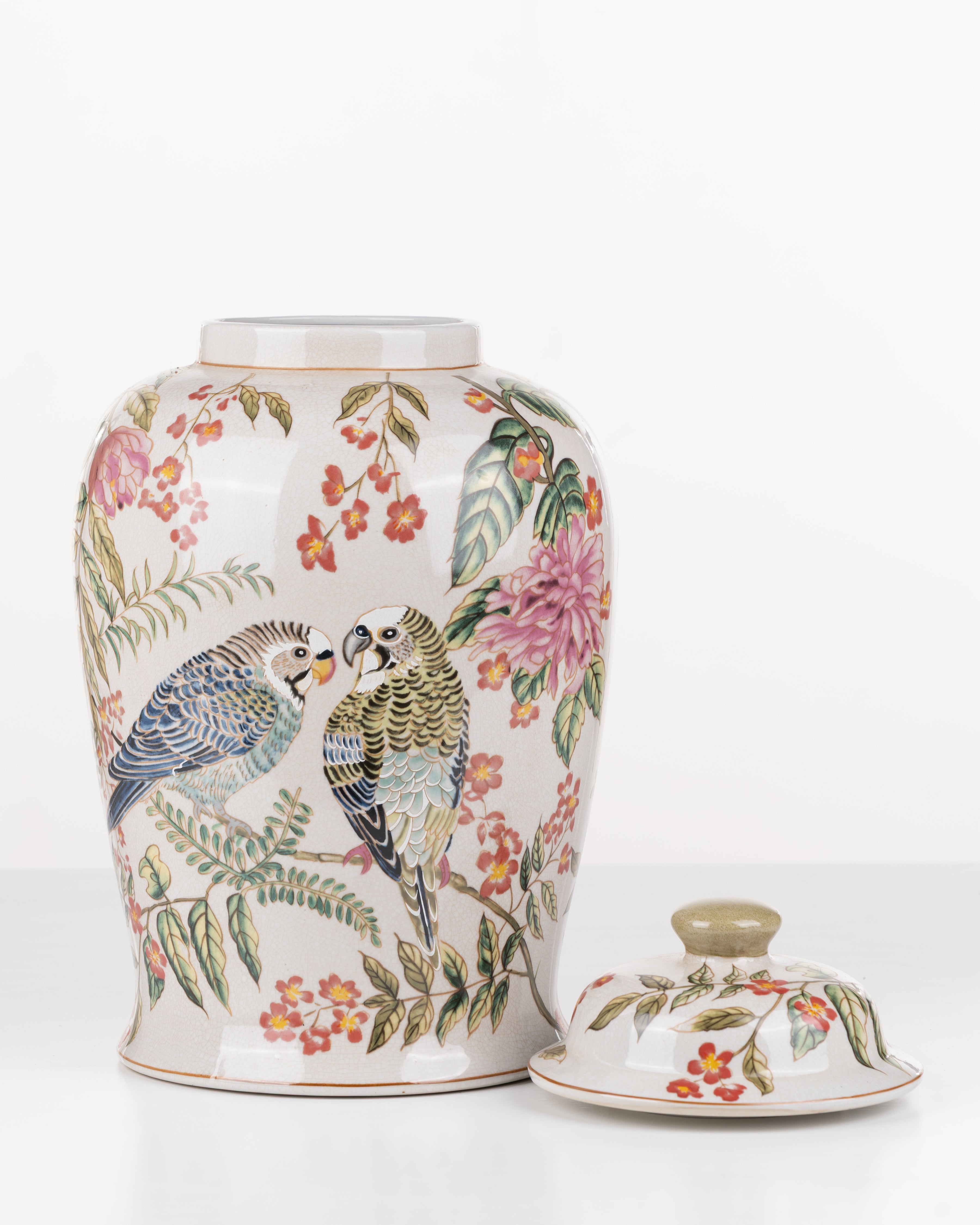 Jardin Aviary Ginger Jar