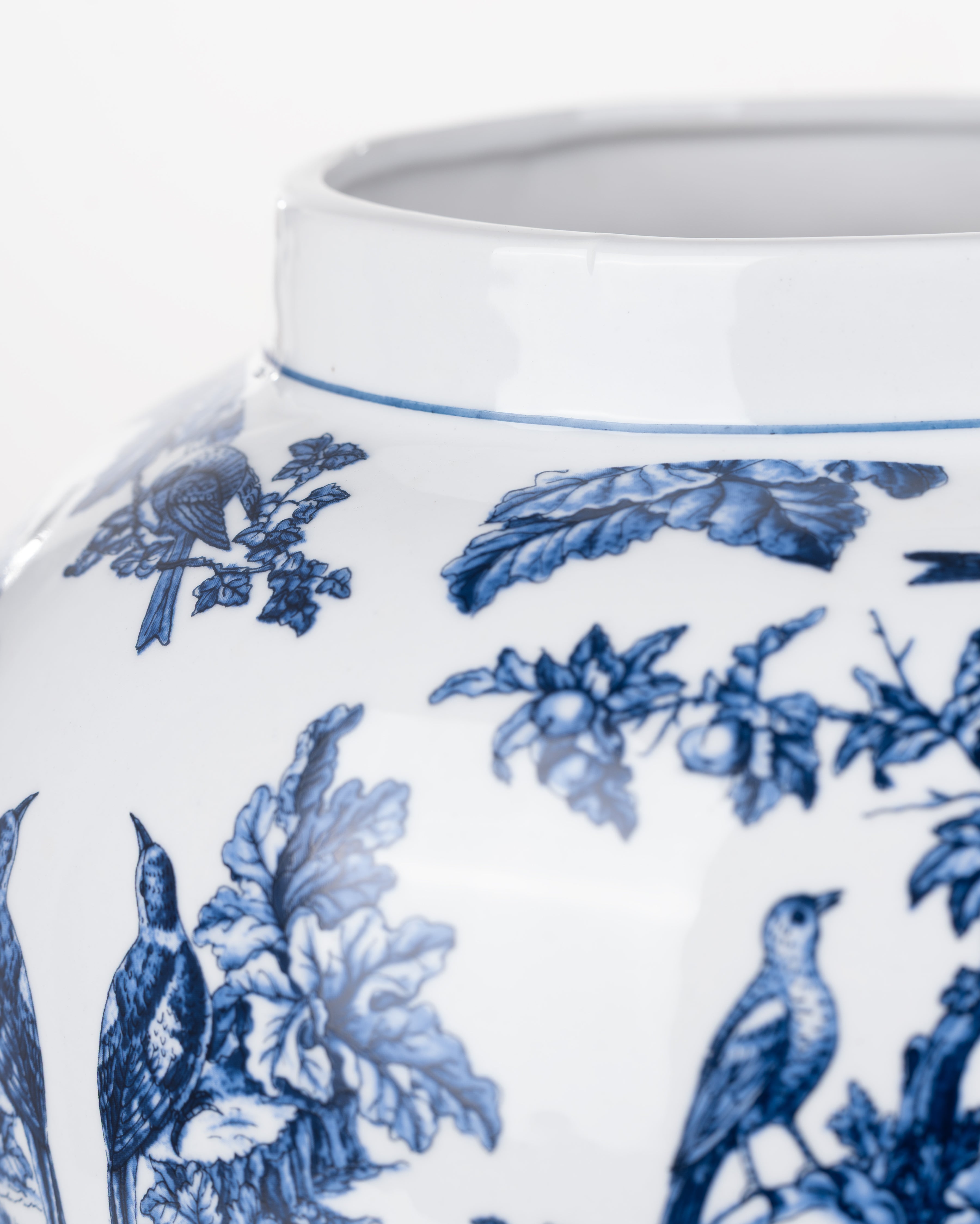 Peacock Blue Ceramic Ginger Jar