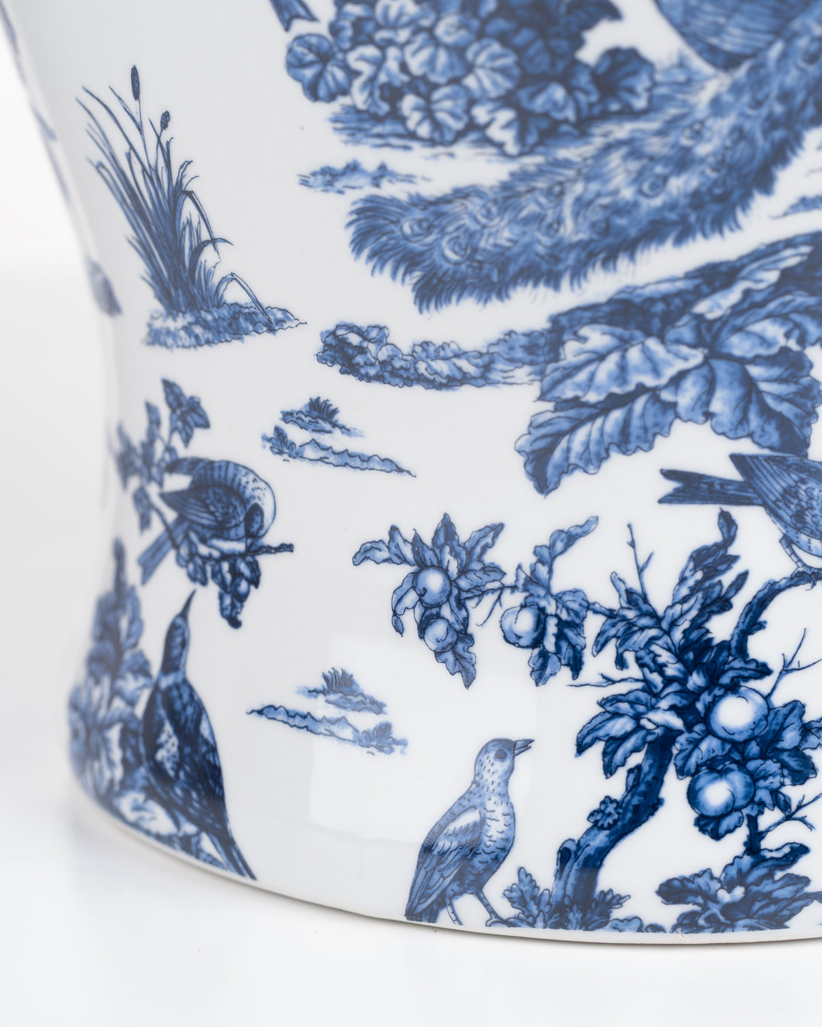 Peacock Blue Ceramic Ginger Jar