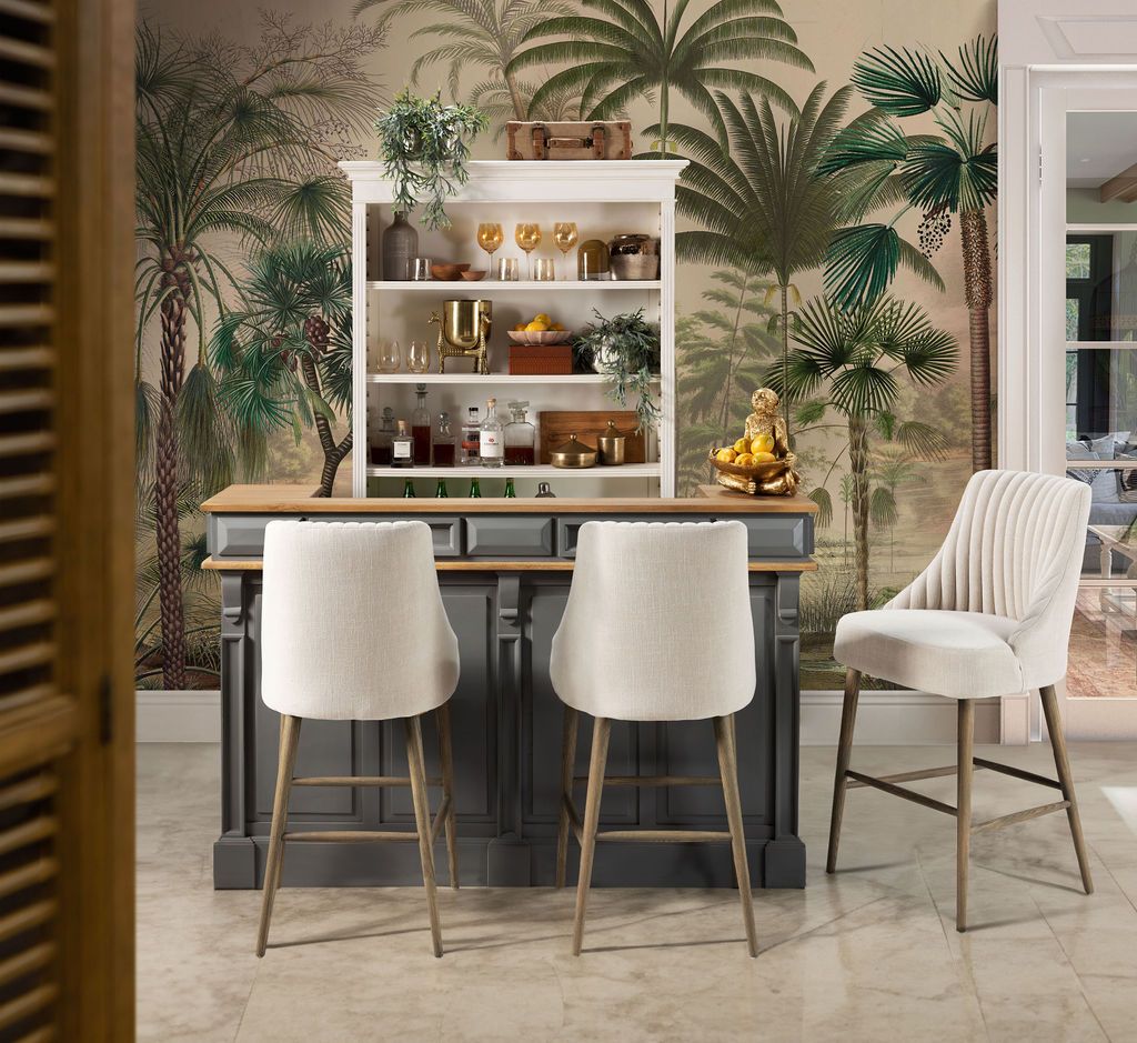 Boden Bar Table | Weathered Oak & Chimney Sweep Grey