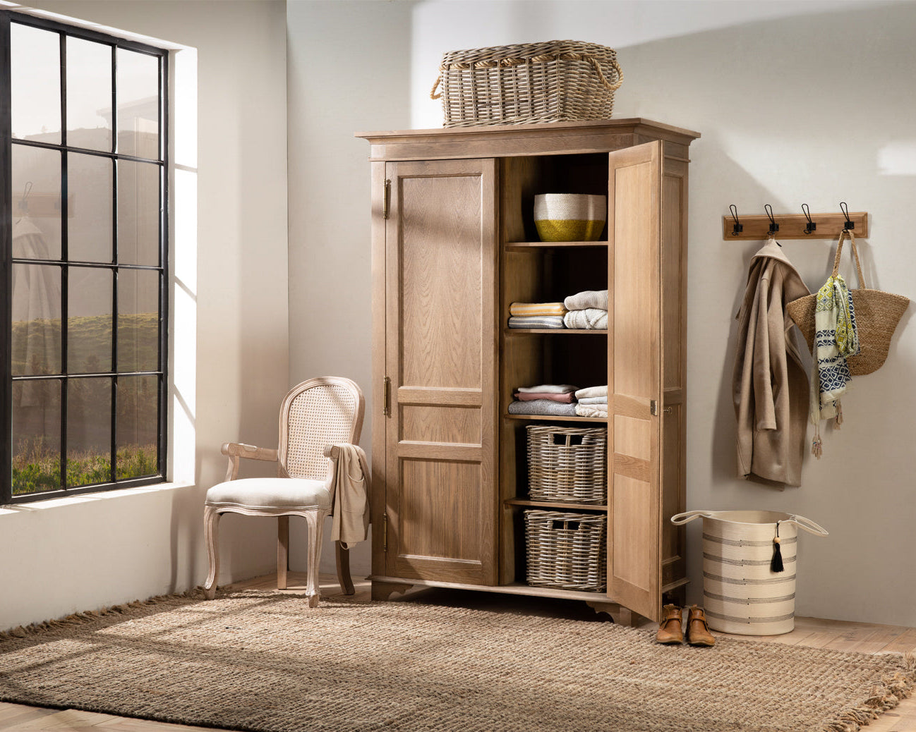 Normandy Wardrobe | Hanging & Shelves