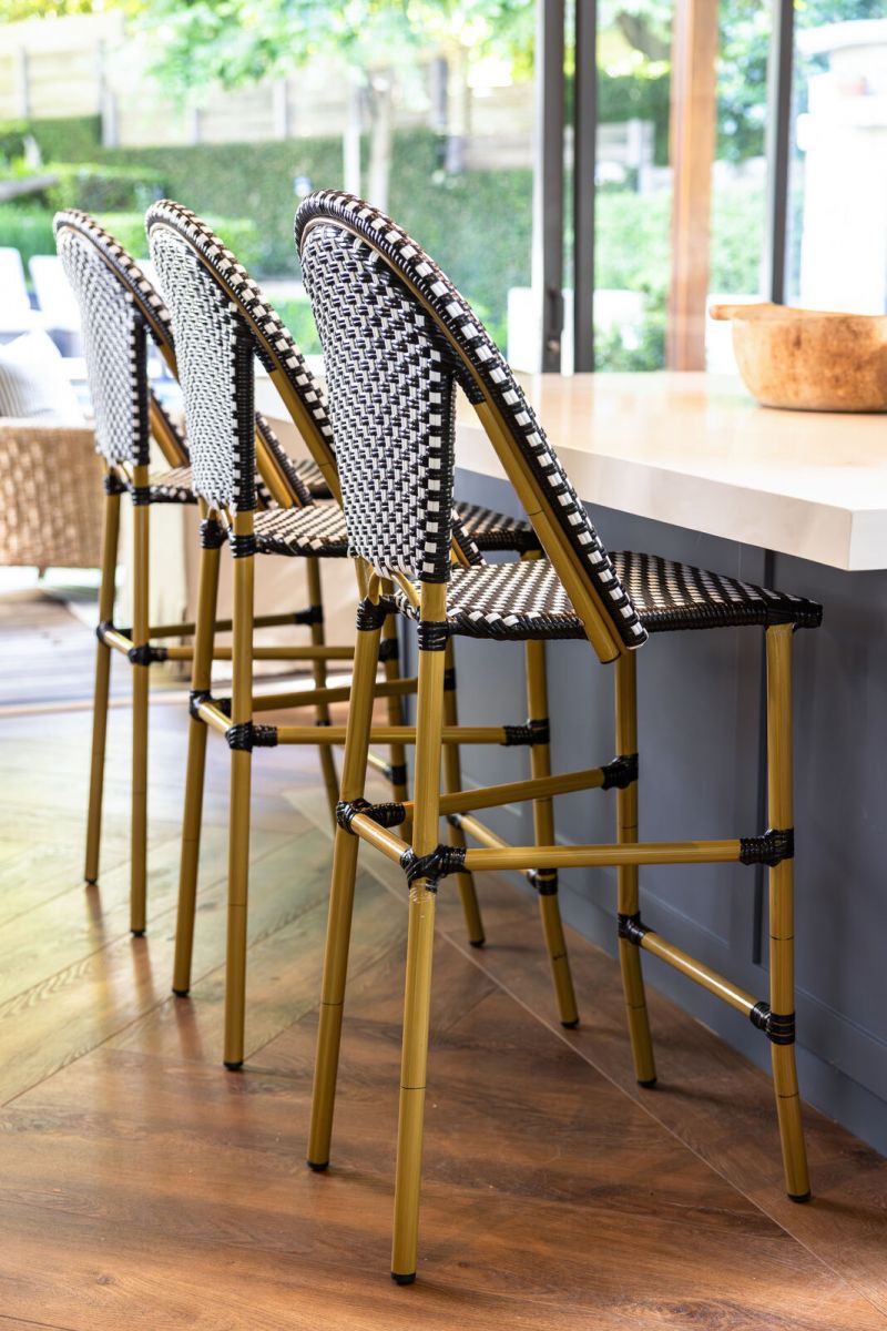 Brioche Barstool | Black And White
