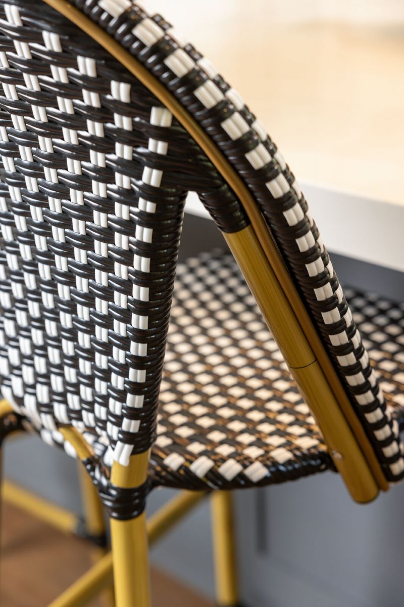 Brioche Barstool | Black And White