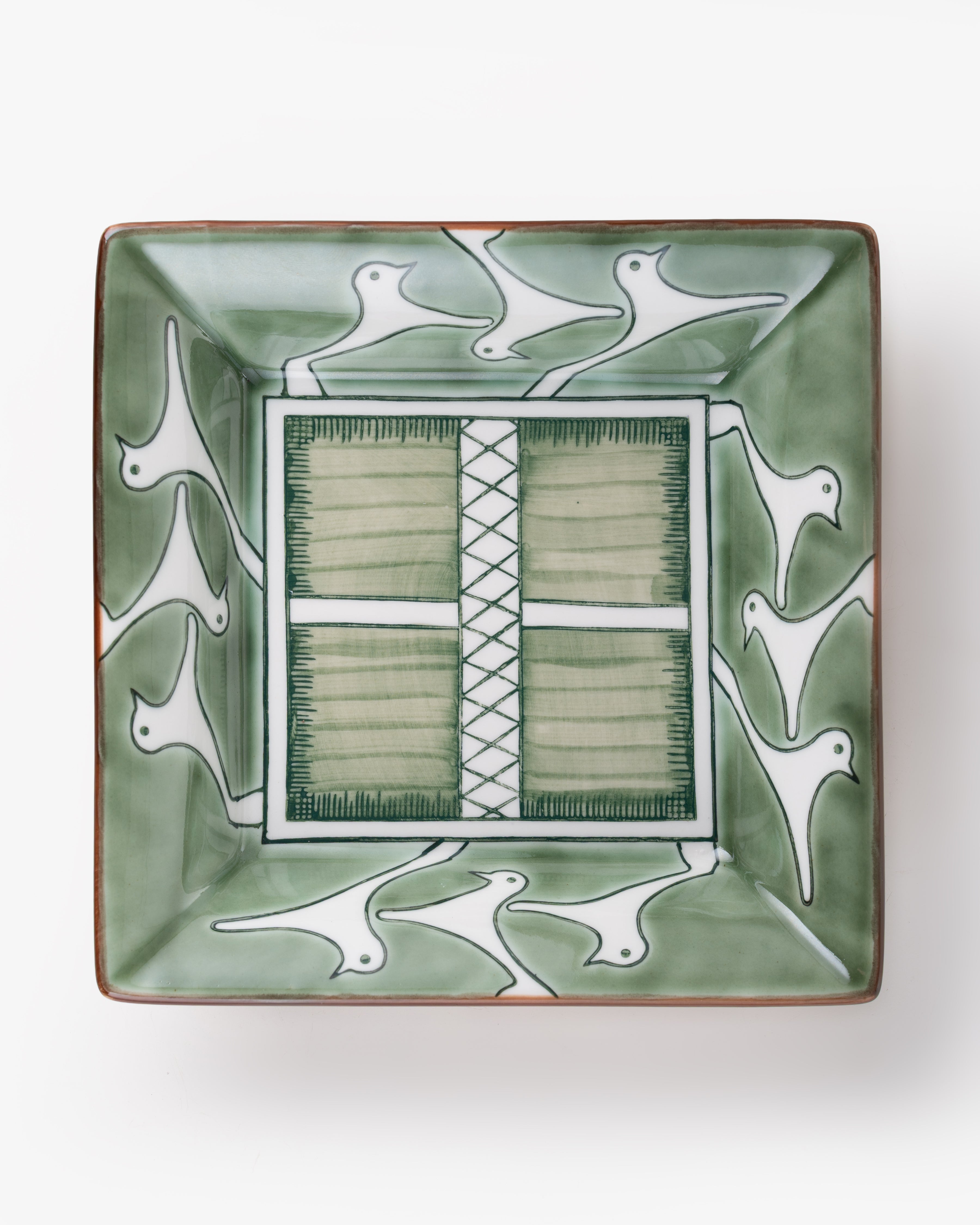 Illustrated Bird Dish