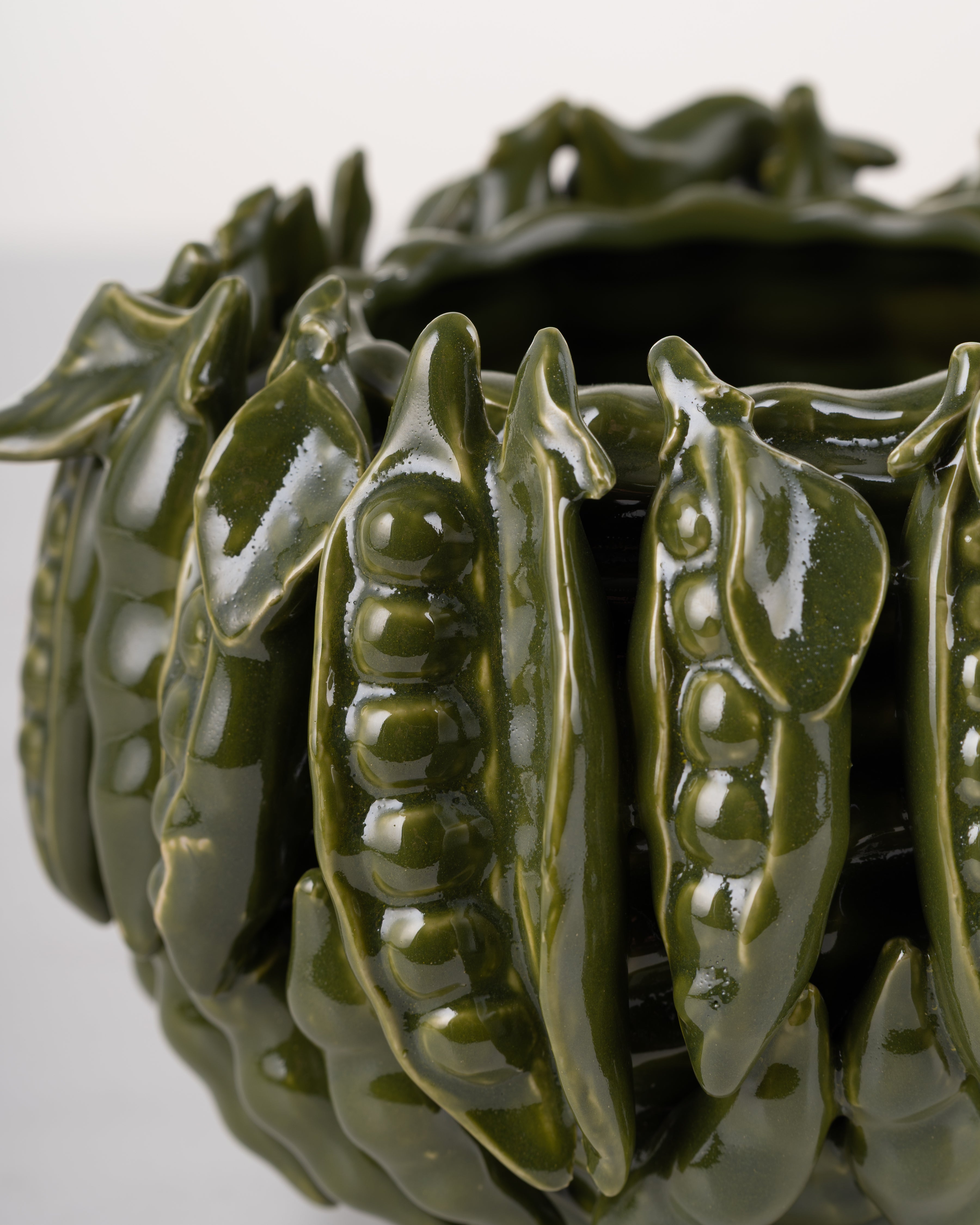 Green Bean Ceramic Pot