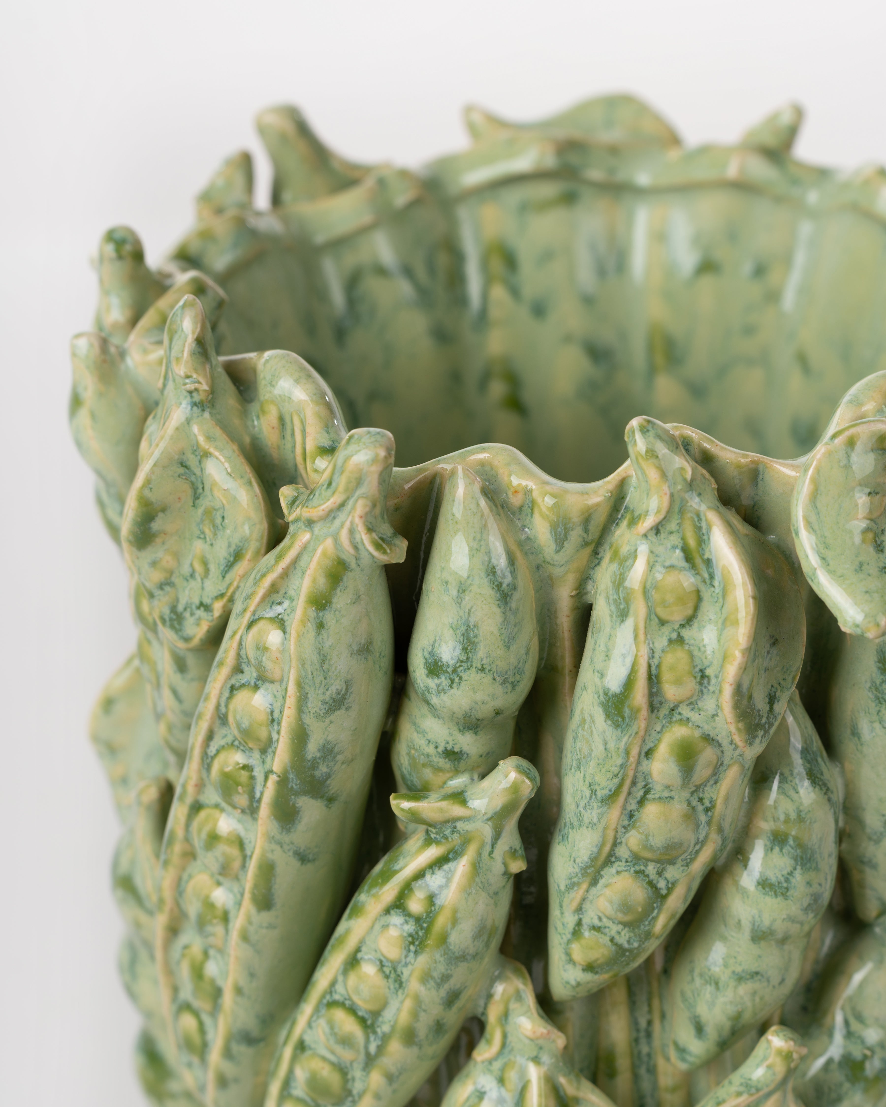Light Green Bean Ceramic Vase