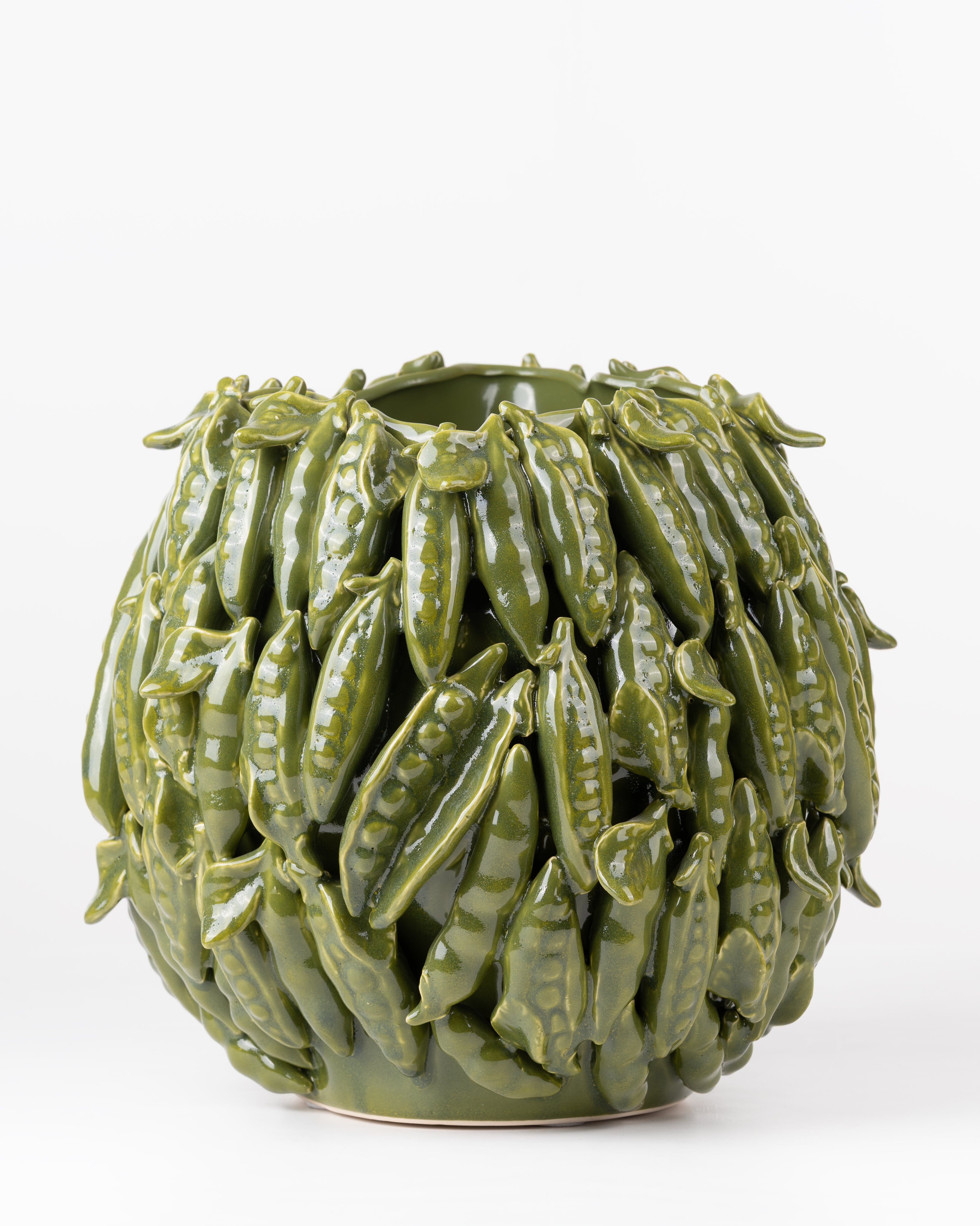 Green bean Ceramic Vase