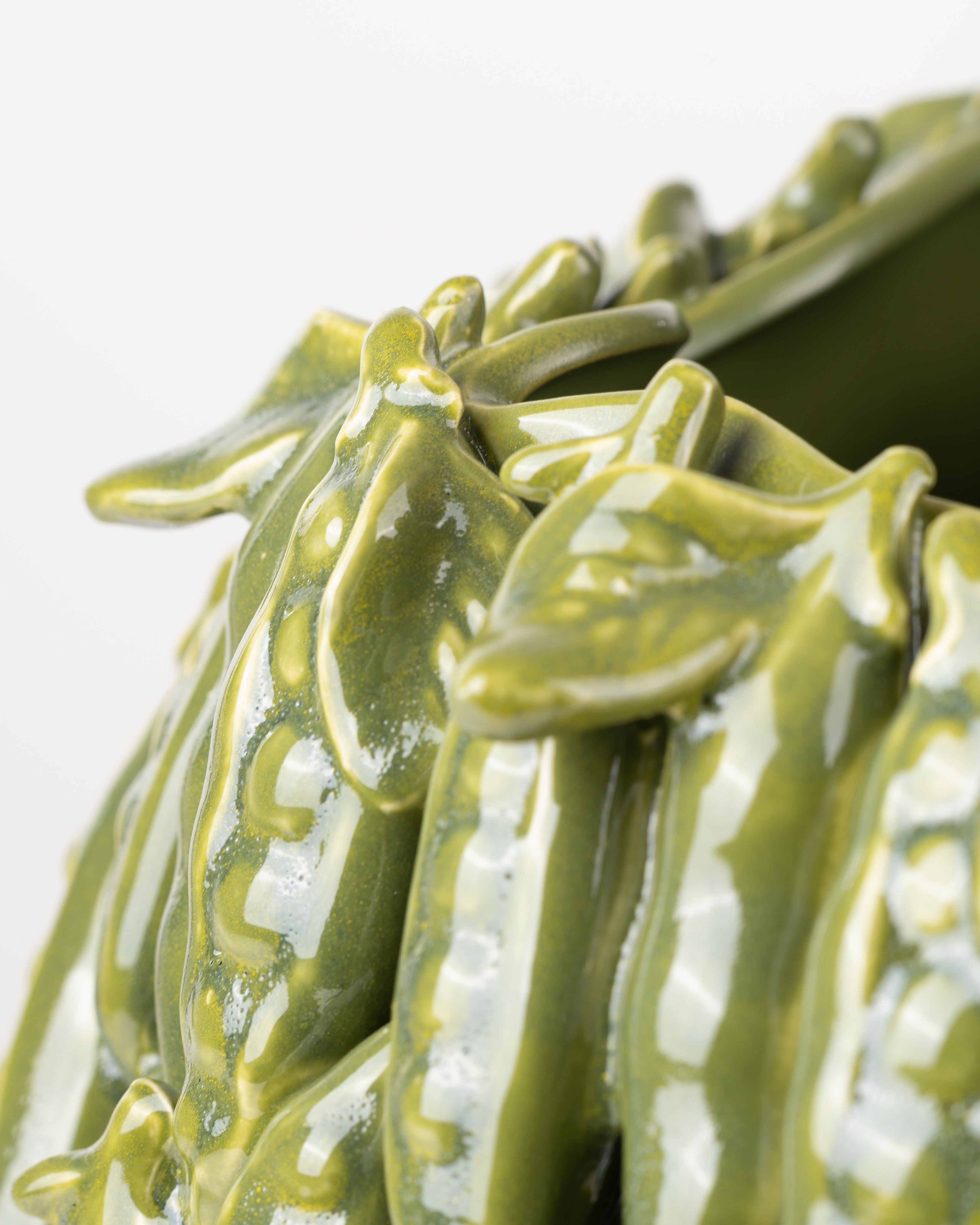 Green bean Ceramic Vase