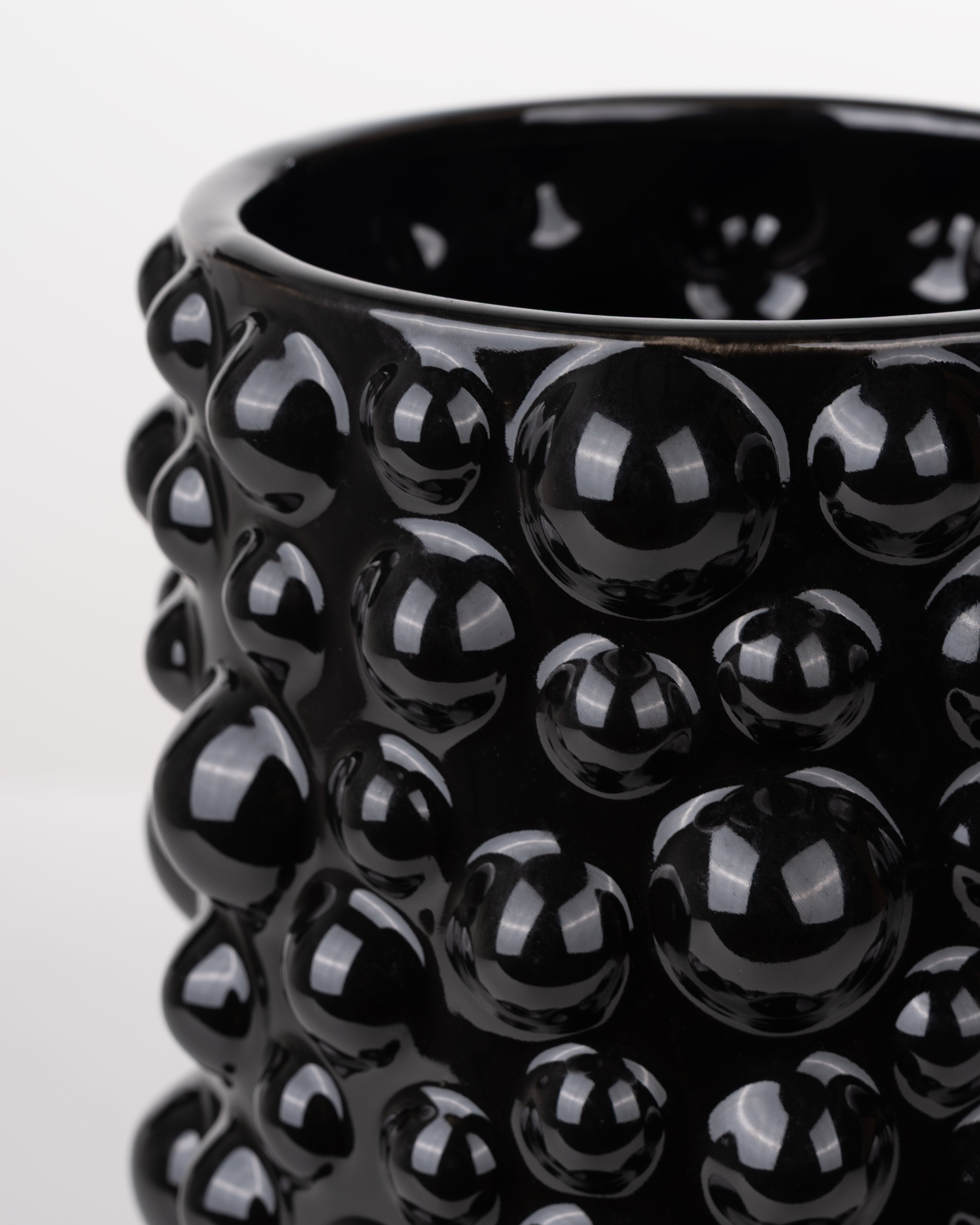 Black Ceramic Bobble Vase
