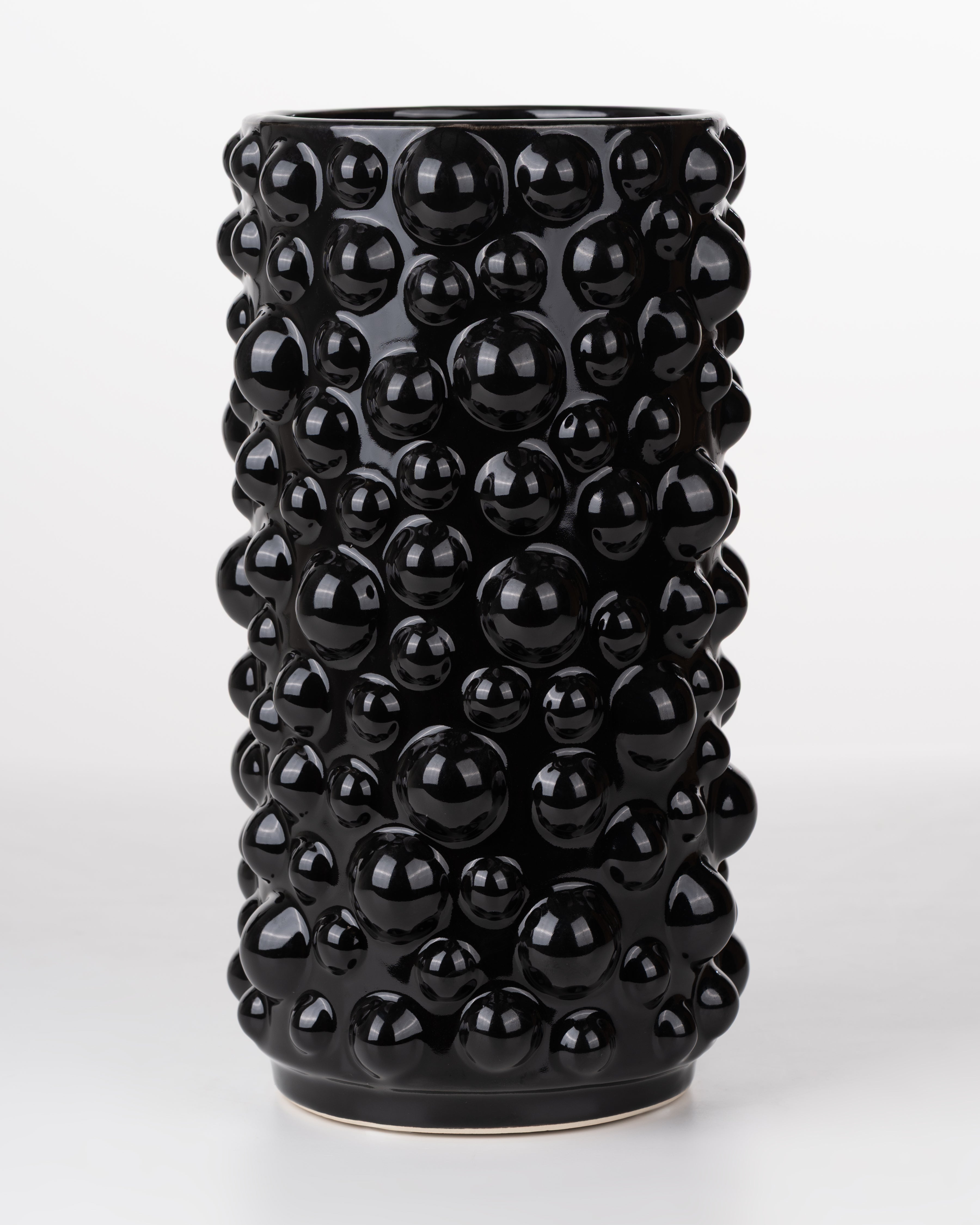 Black Ceramic Bobble Vase