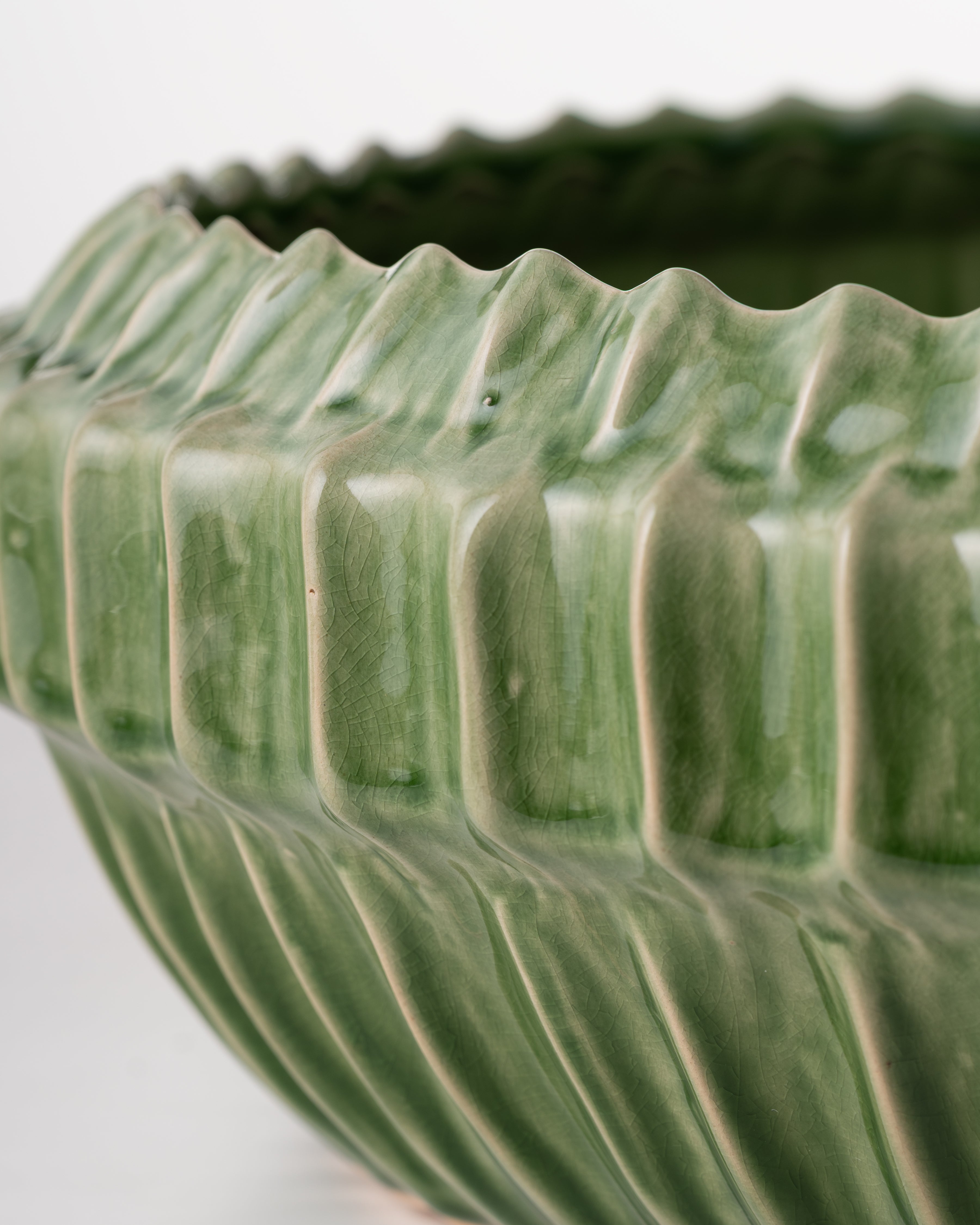 Saraphina Green Ceramic Bowl