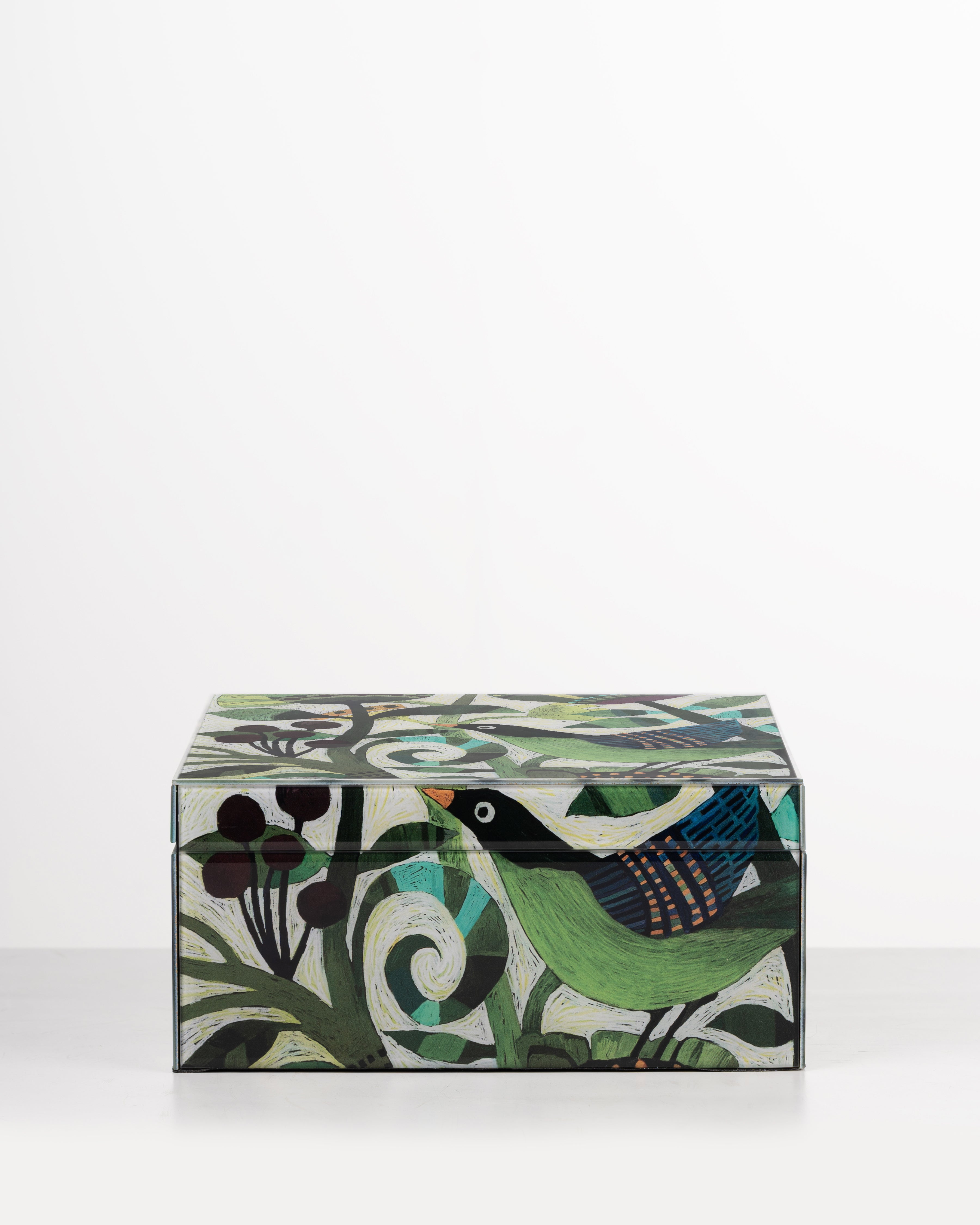 Birdsong Glass Storage Box | Large