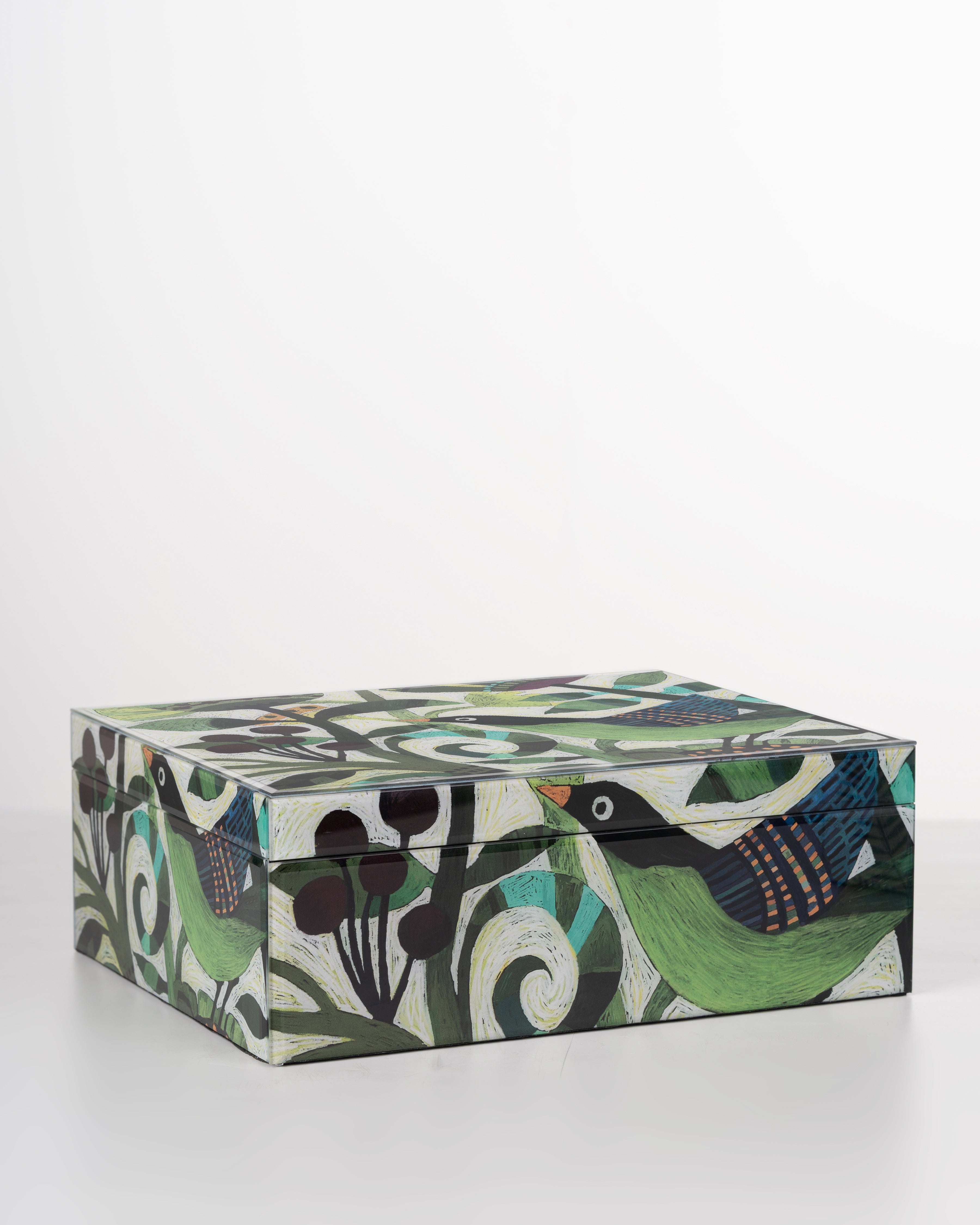 Birdsong Glass Storage Box | Large