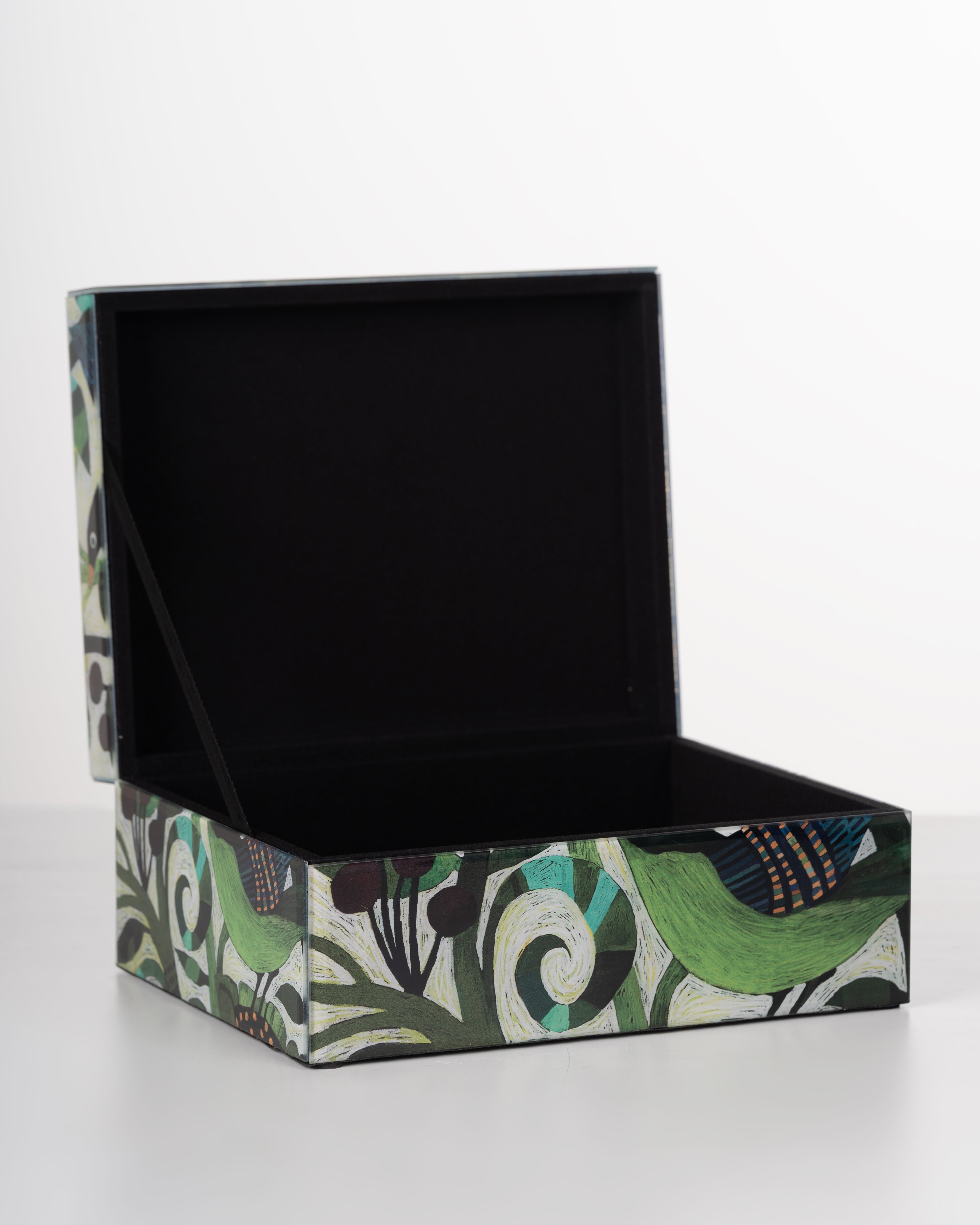 Birdsong Glass Storage Box | Medium