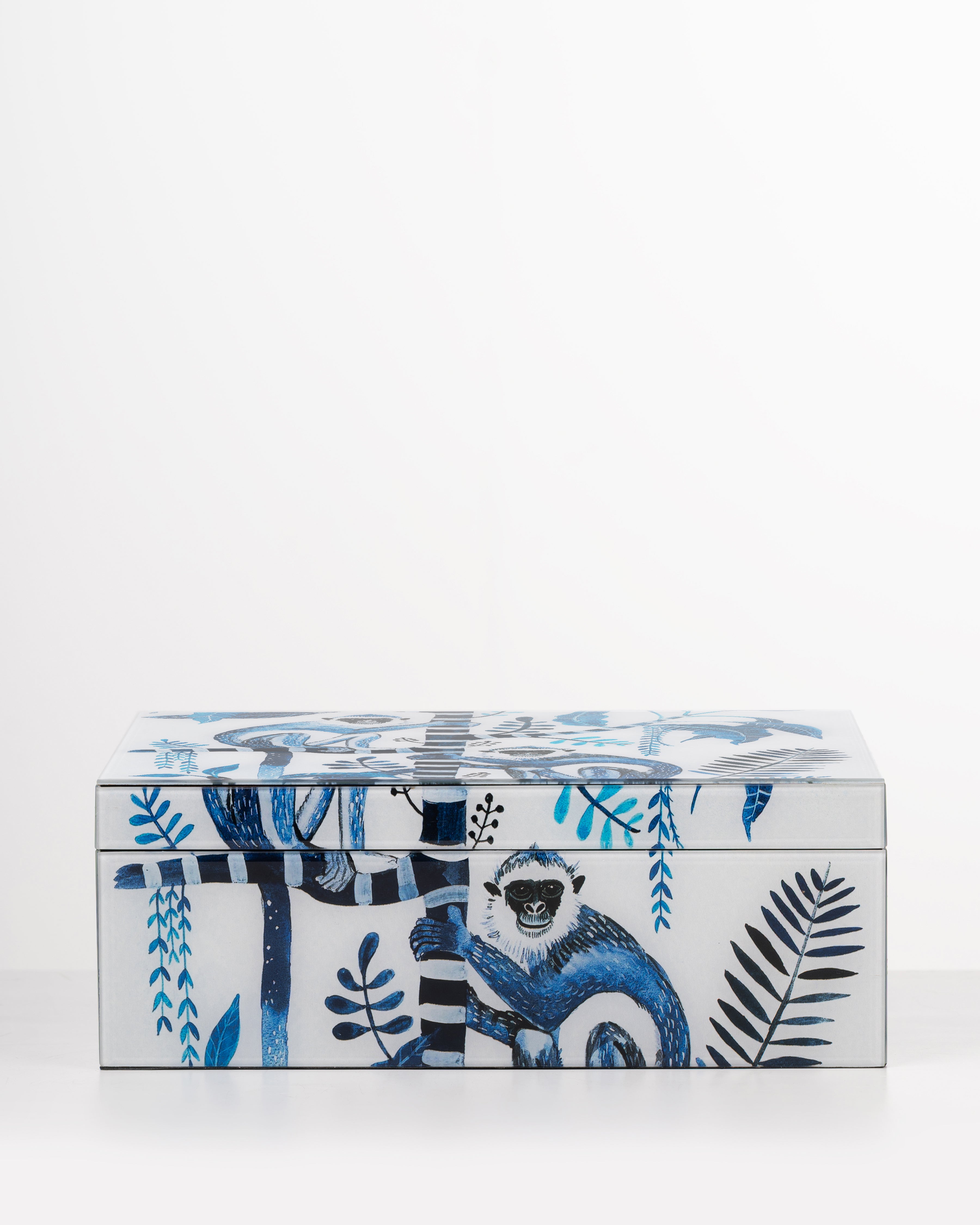 Palm Monkey Glass Storage Box | Large