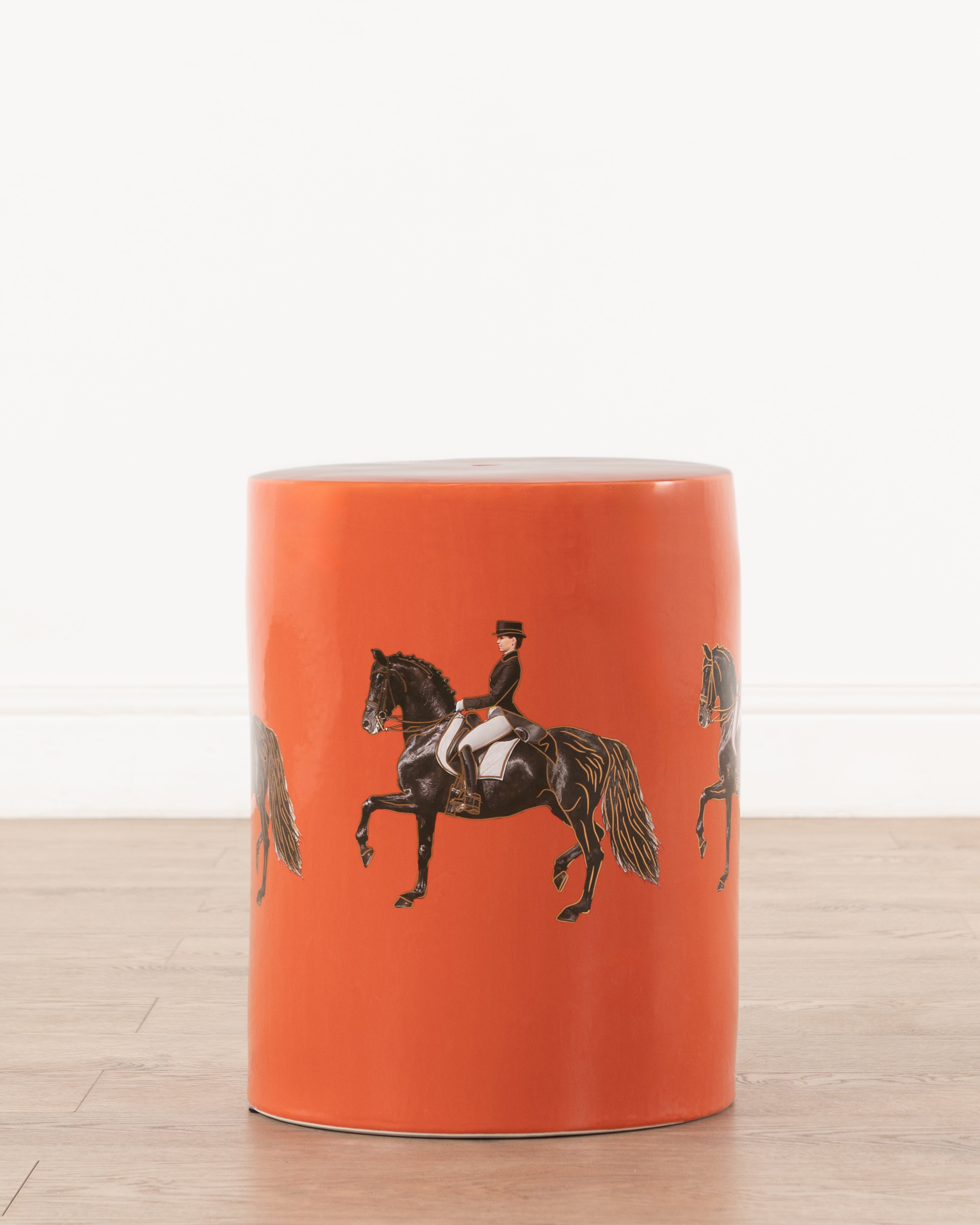 Amber Equestrian Ceramic Stool