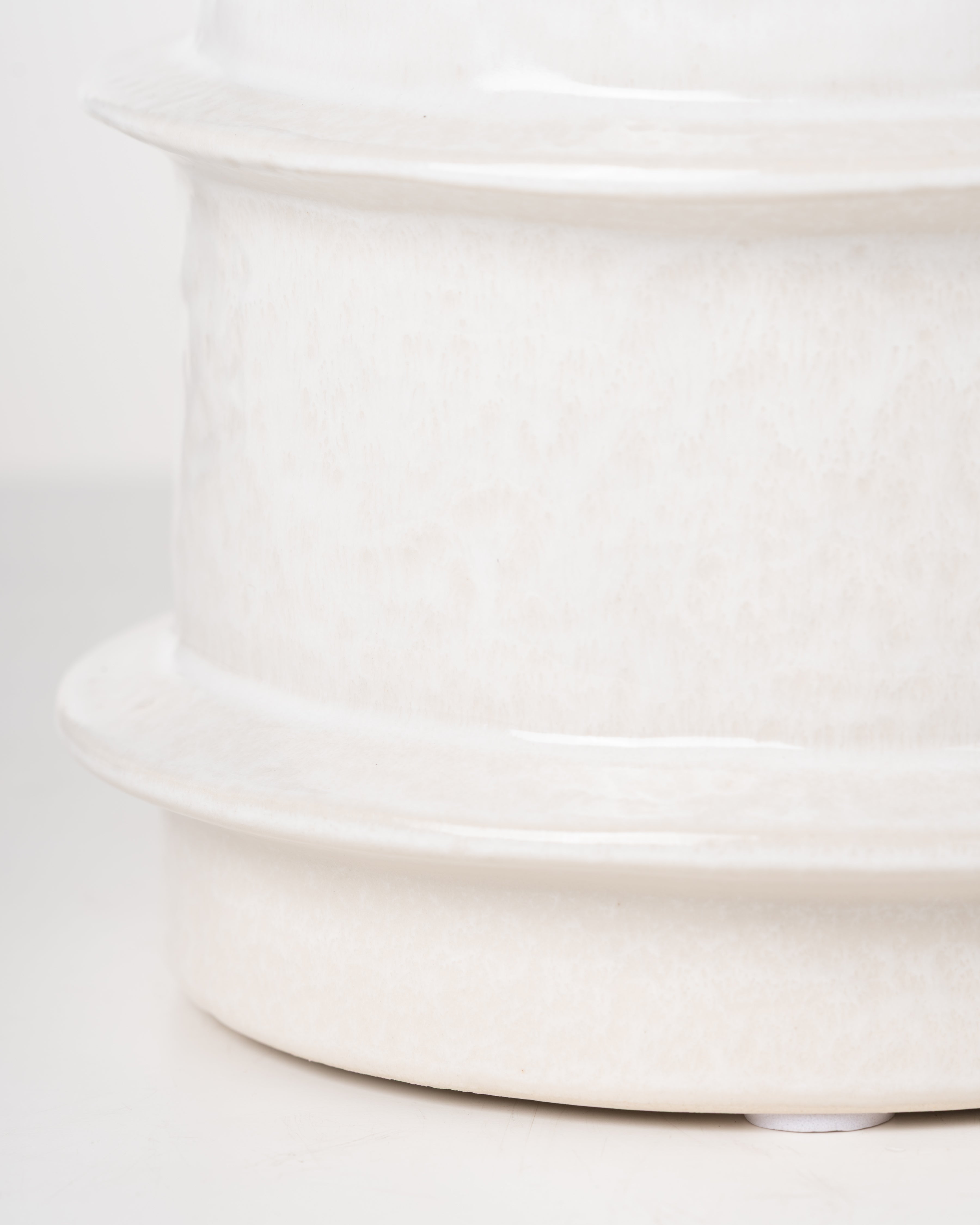 Saturn Ceramic Vessel | White