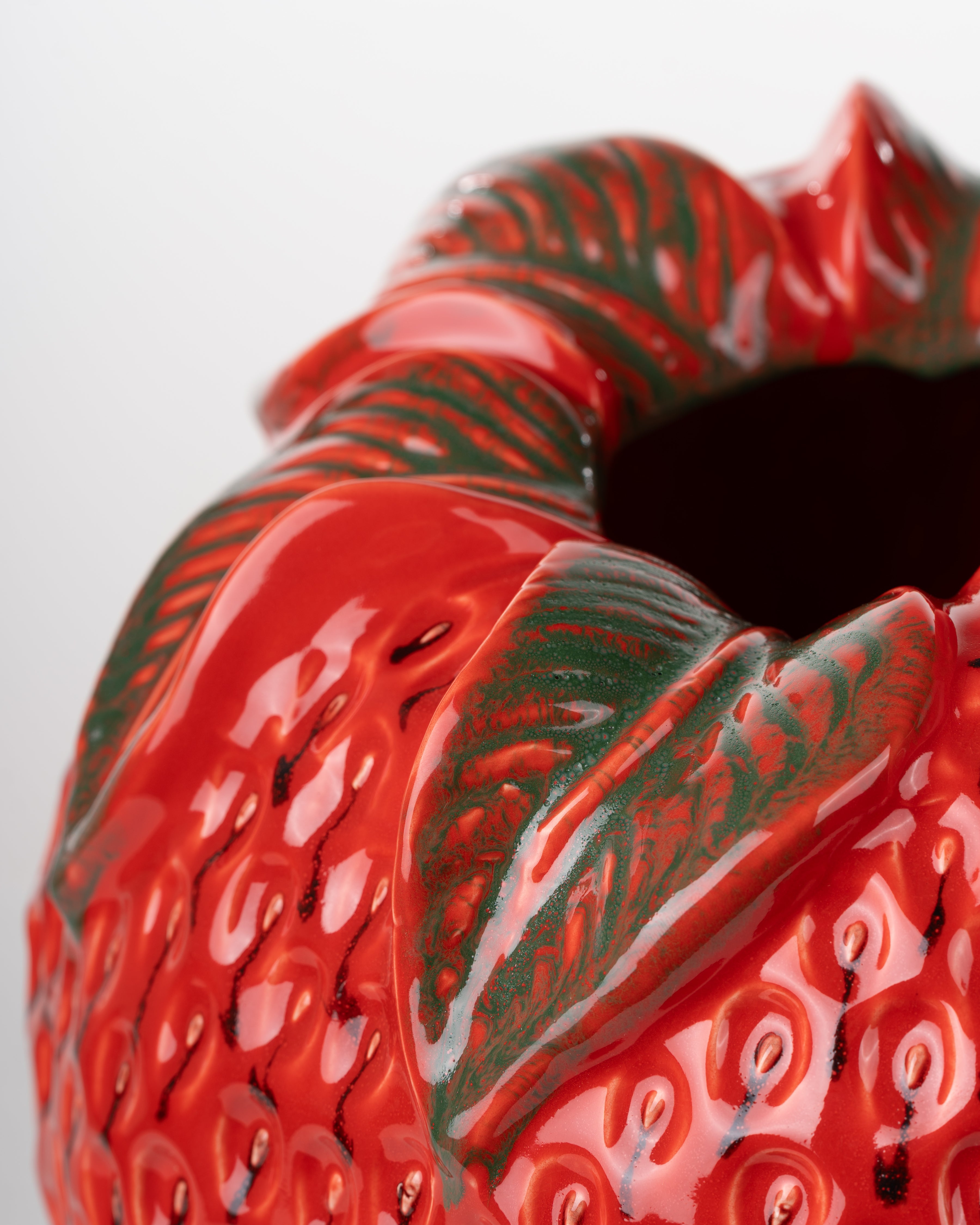 Strawberry Ceramic Vase | Large