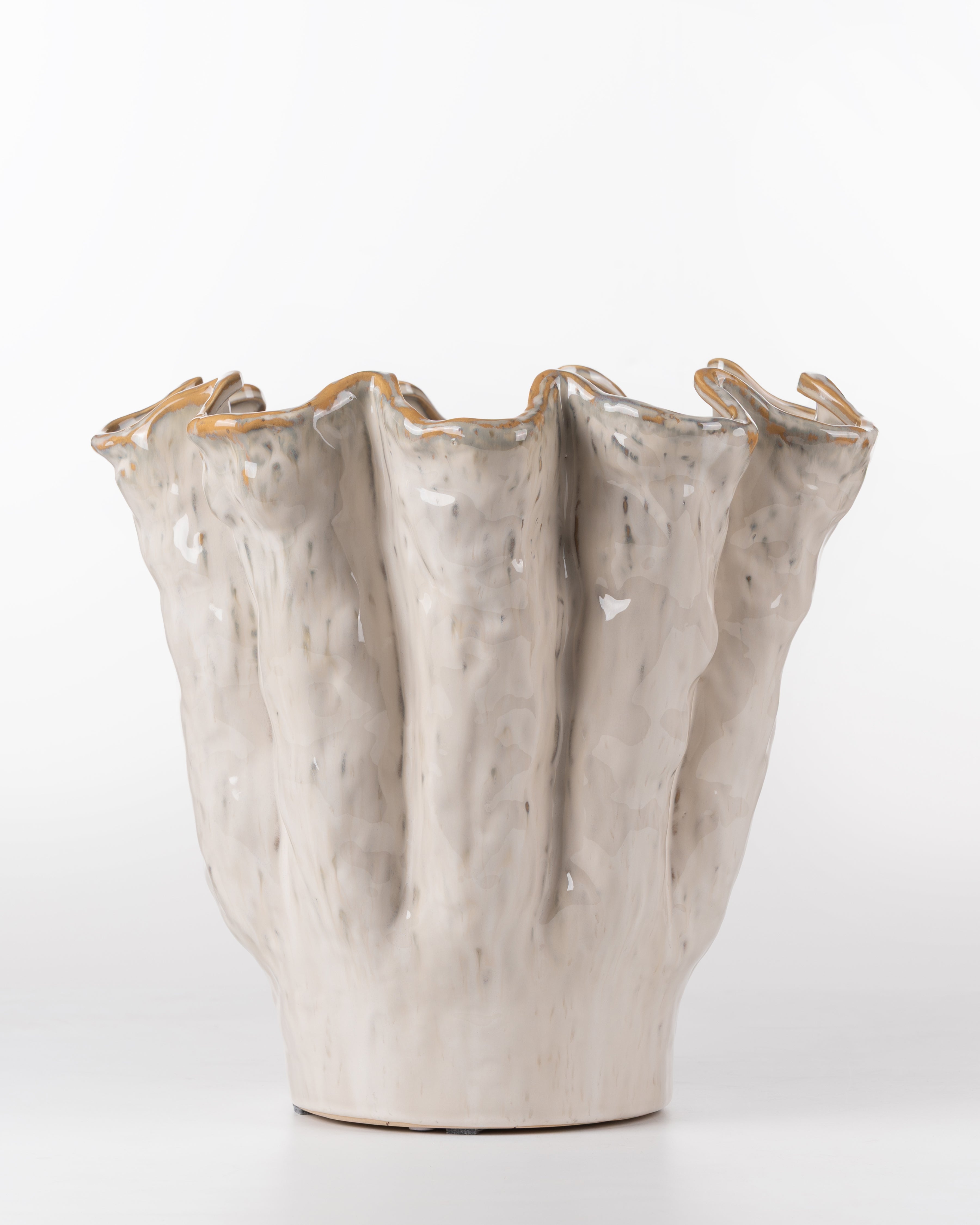 Ceramic Fluted Vase