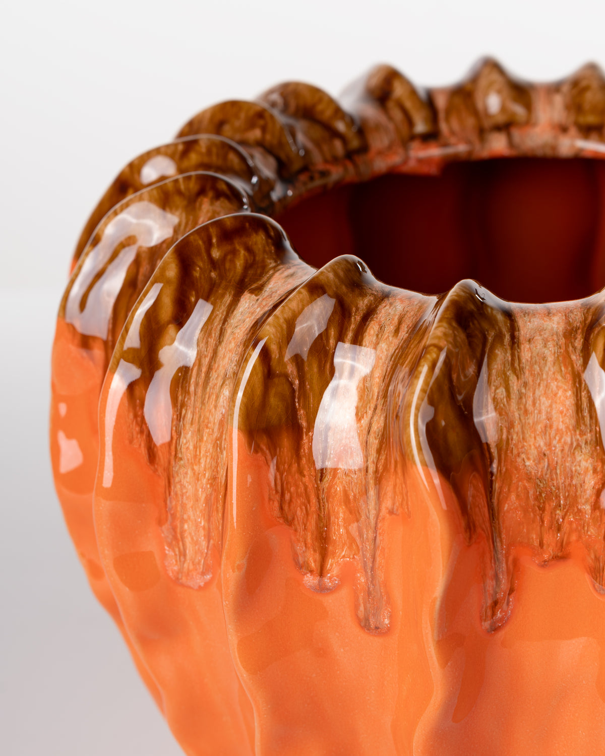 Ruffled Ceramic Vase
