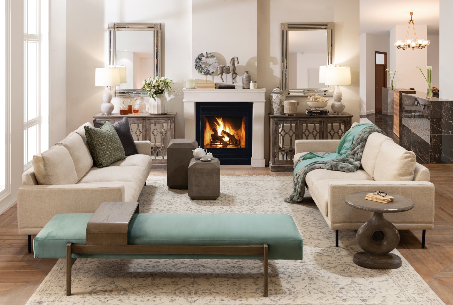 Arabel Daybed | Sage velvet