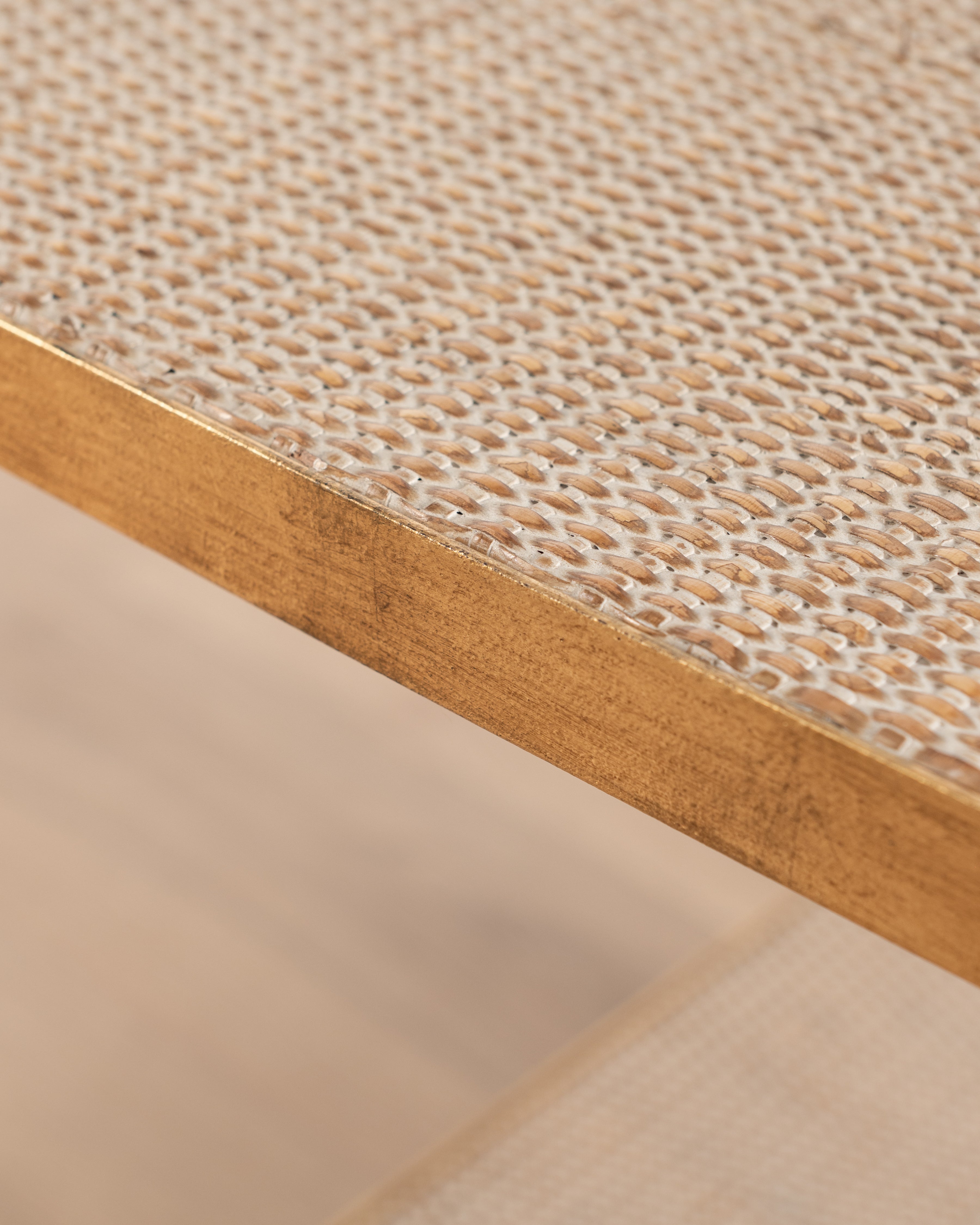 Sardinia Square Side table | White wash Rattan