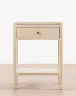 Plantation Bedside Table | 1 Drawer - White