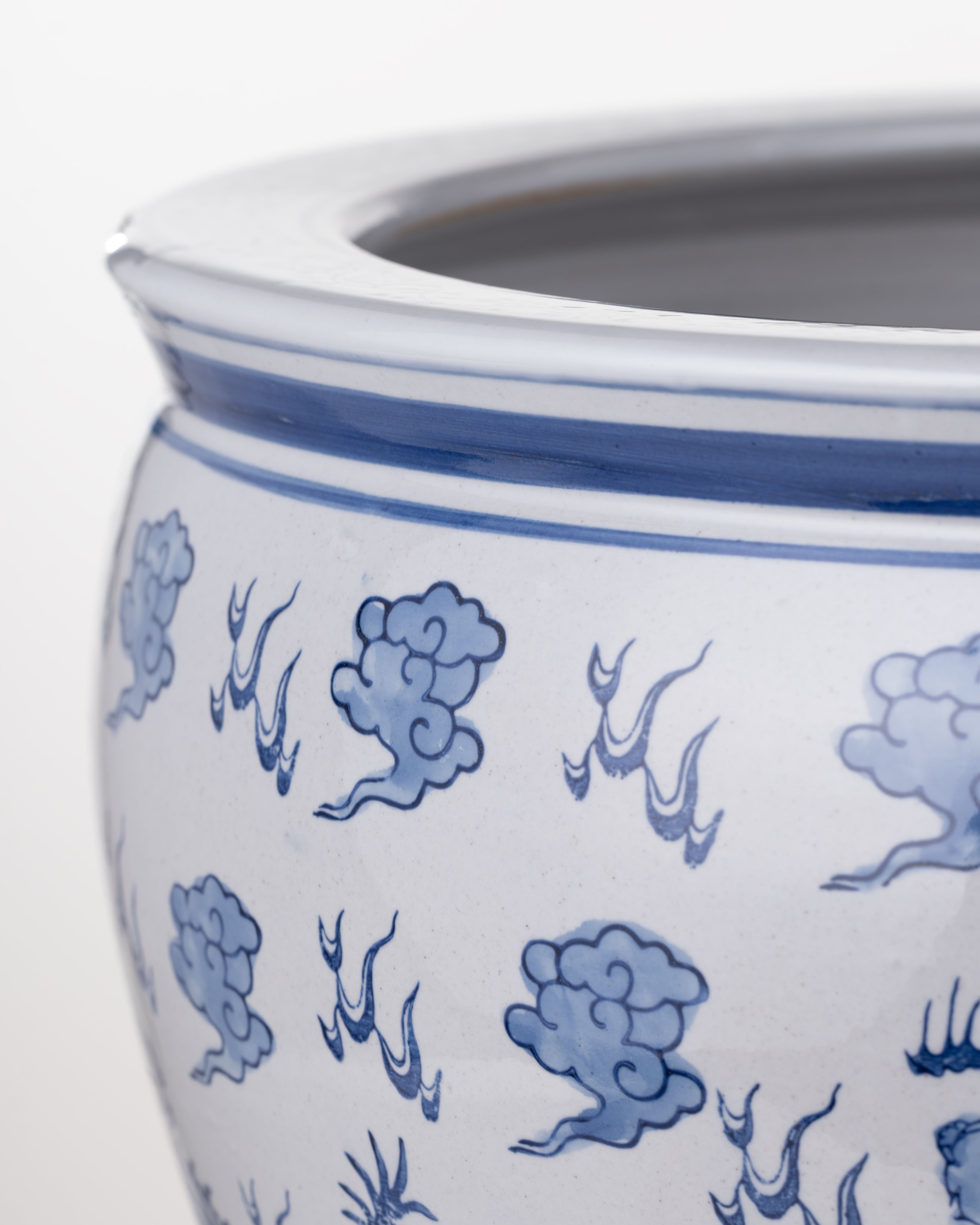 Blue Dragon Ceramic Planter