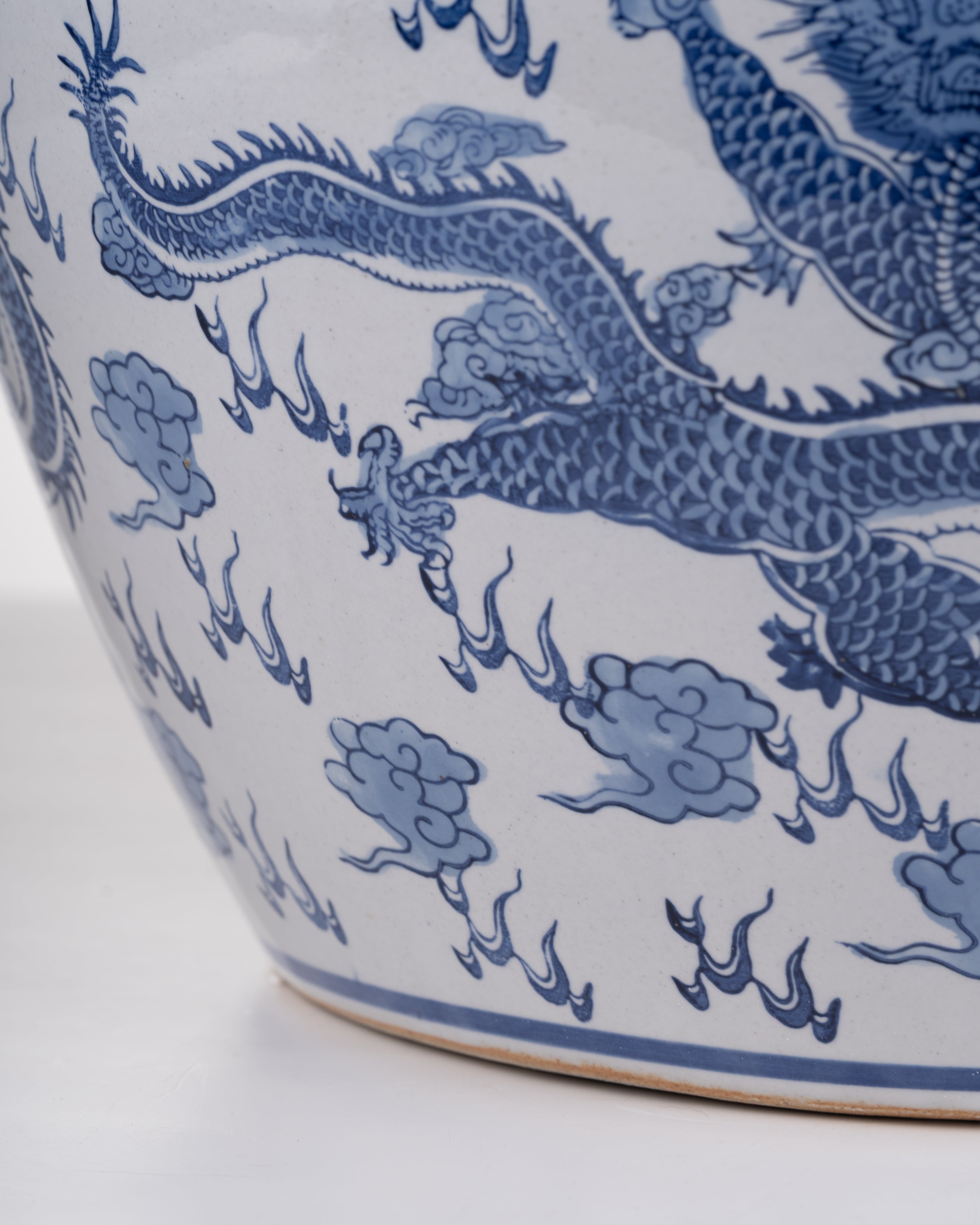 Blue Dragon Ceramic Planter