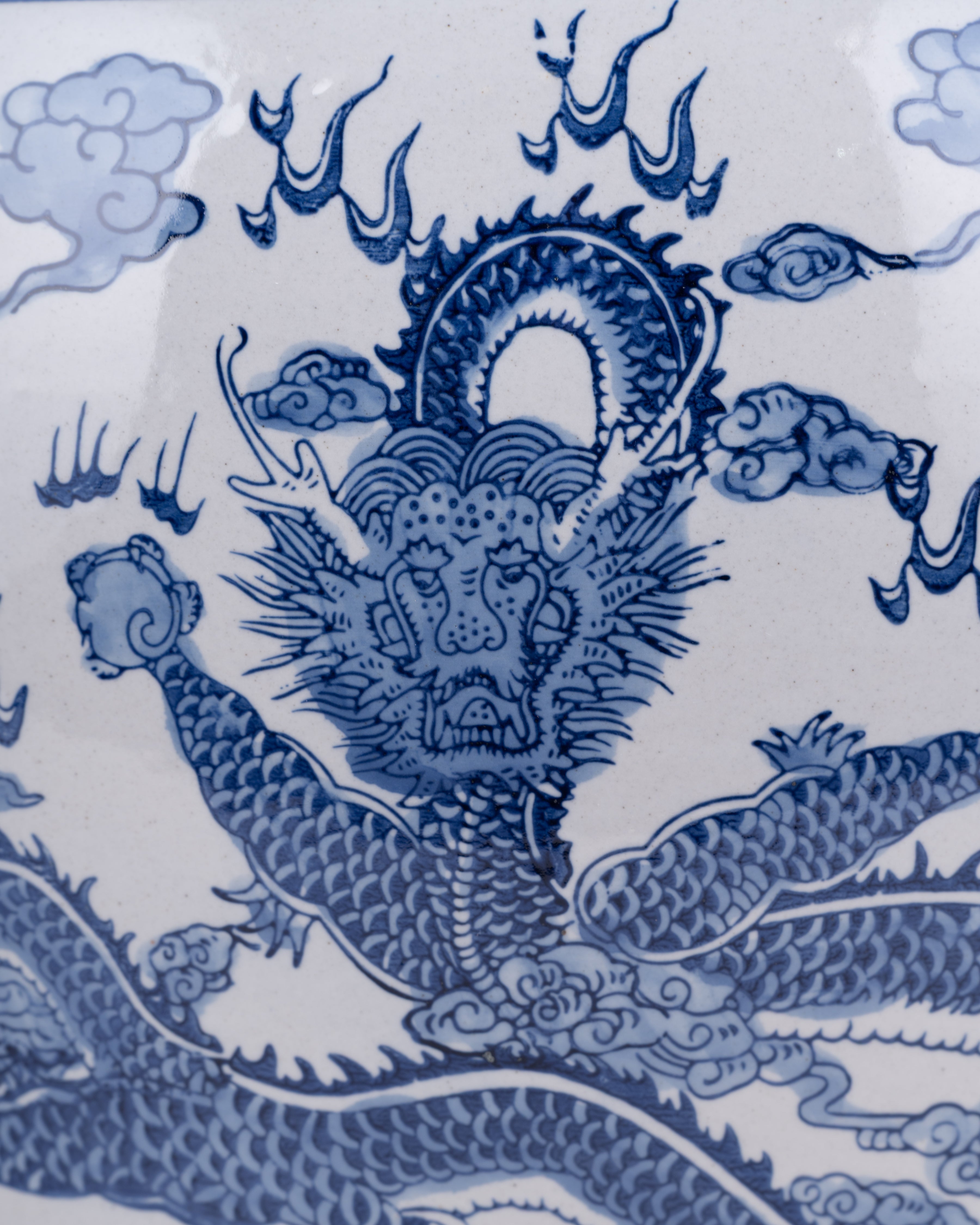 Blue Dragon Ceramic Planter