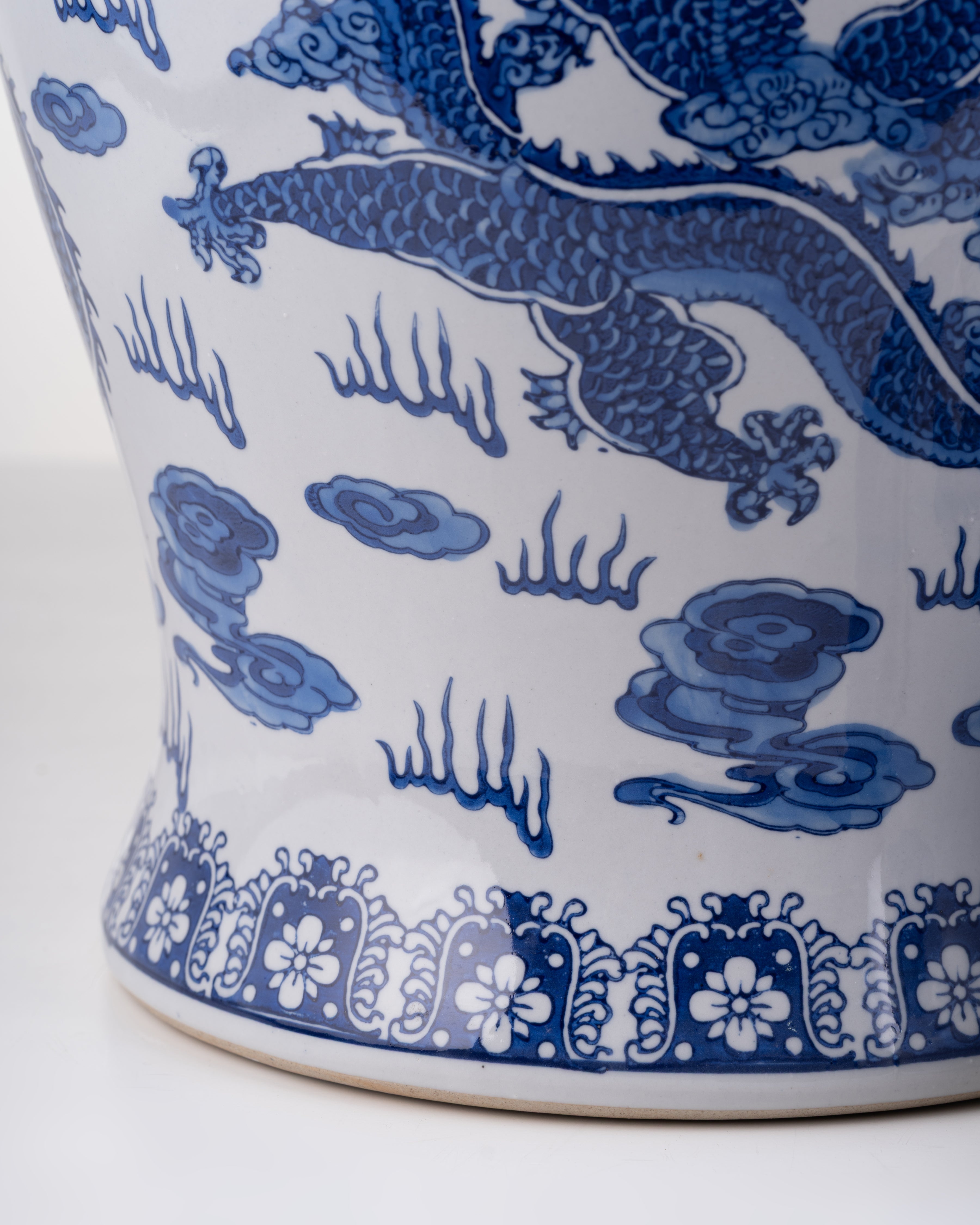 Lotus Blue Dragon Ginger Jar