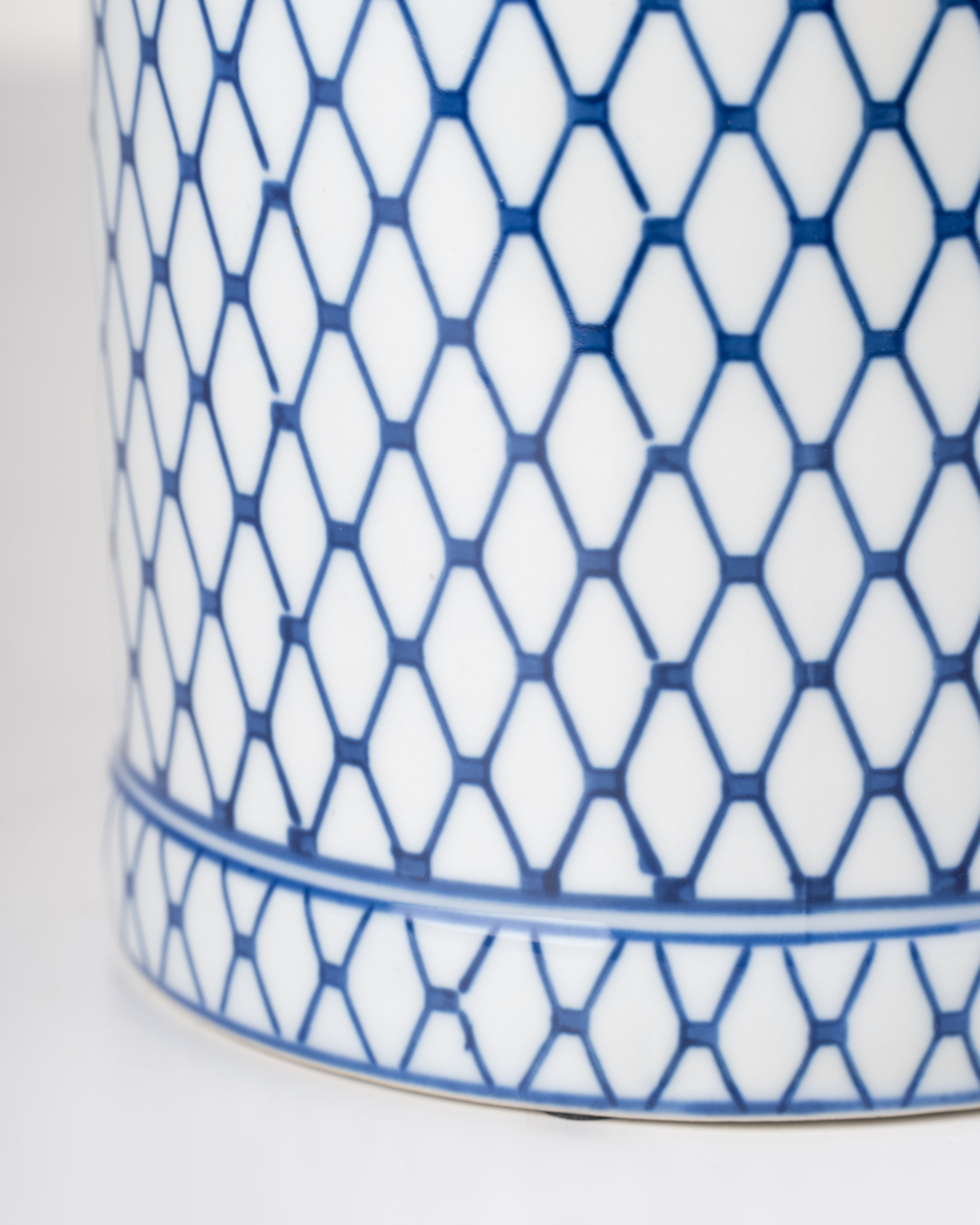 Cobalt Lattice Ginger Jar | Medium