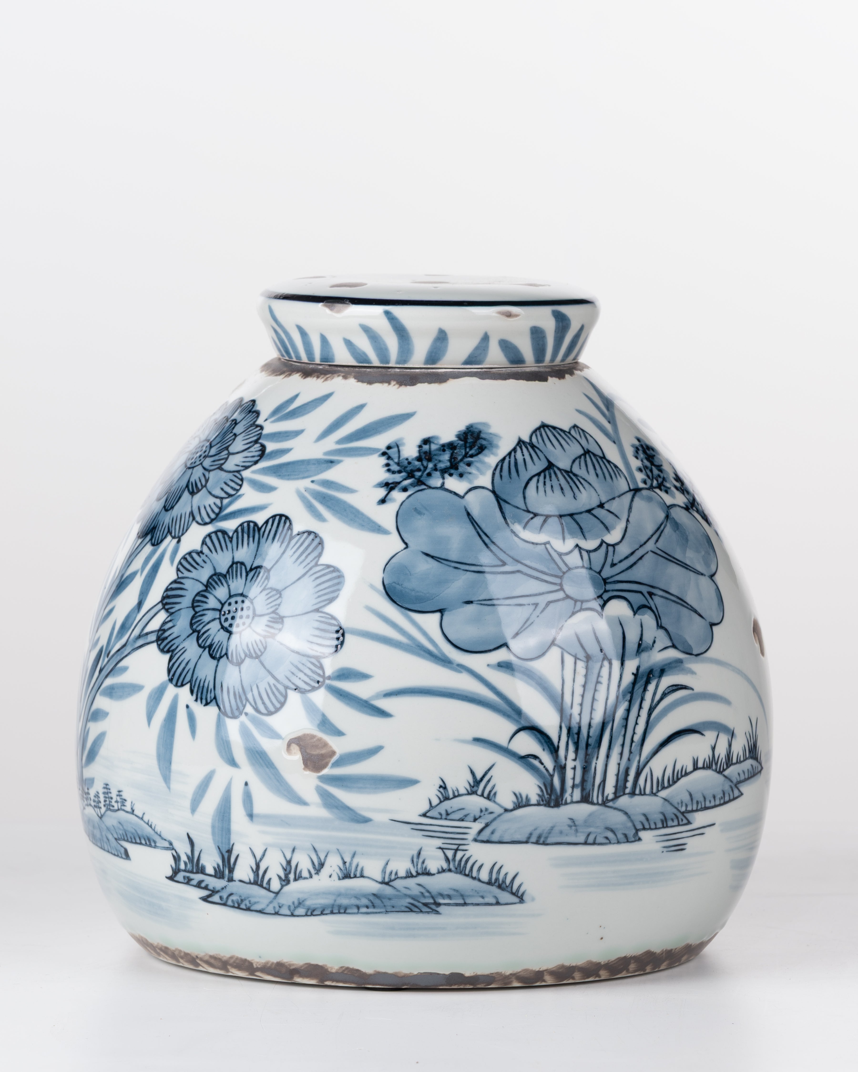 JAR LID FAT WHT/BLU