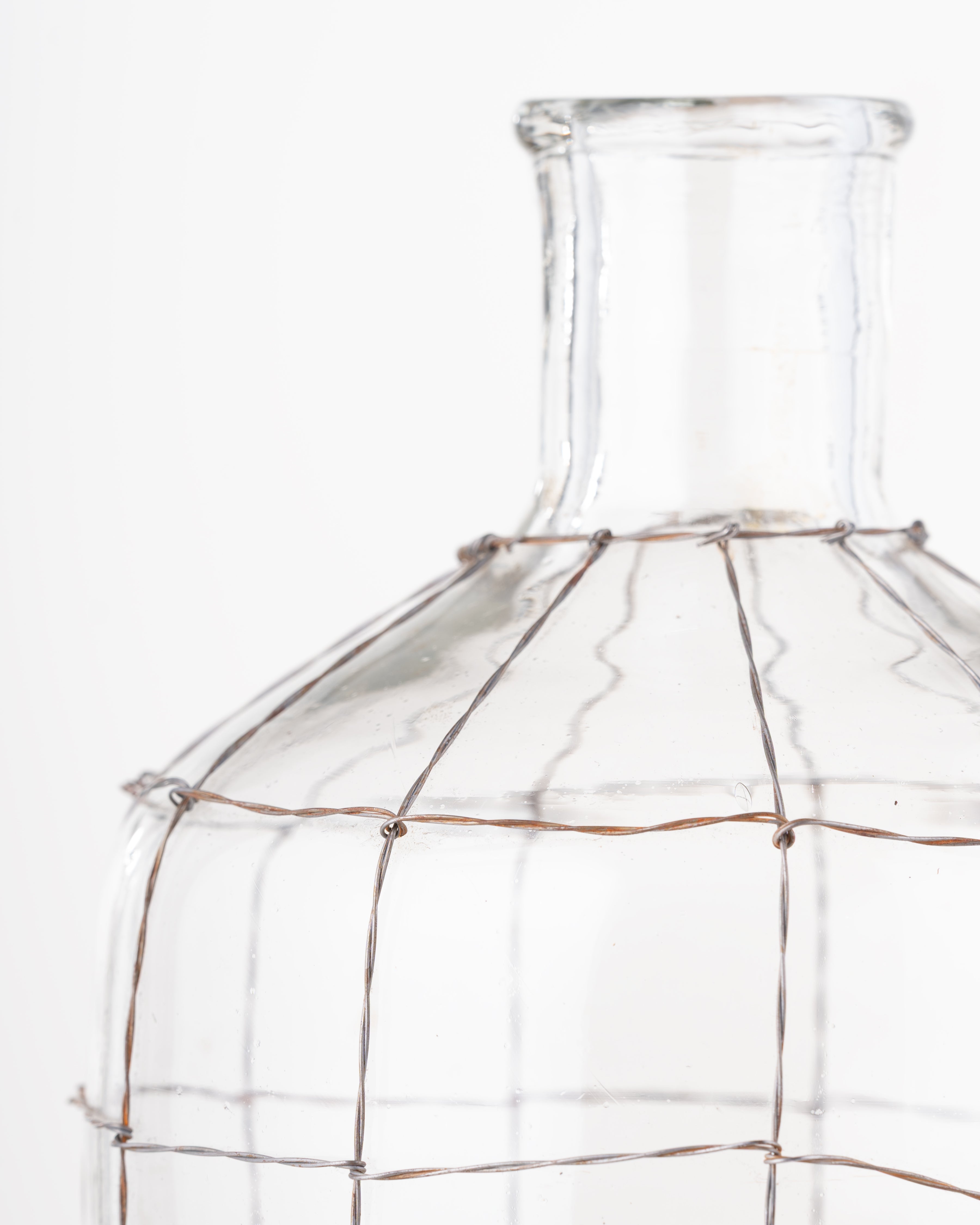 Vintage Wire Glass Vase | Large