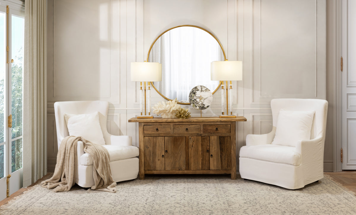 Georgia Slipcover Armchair | White