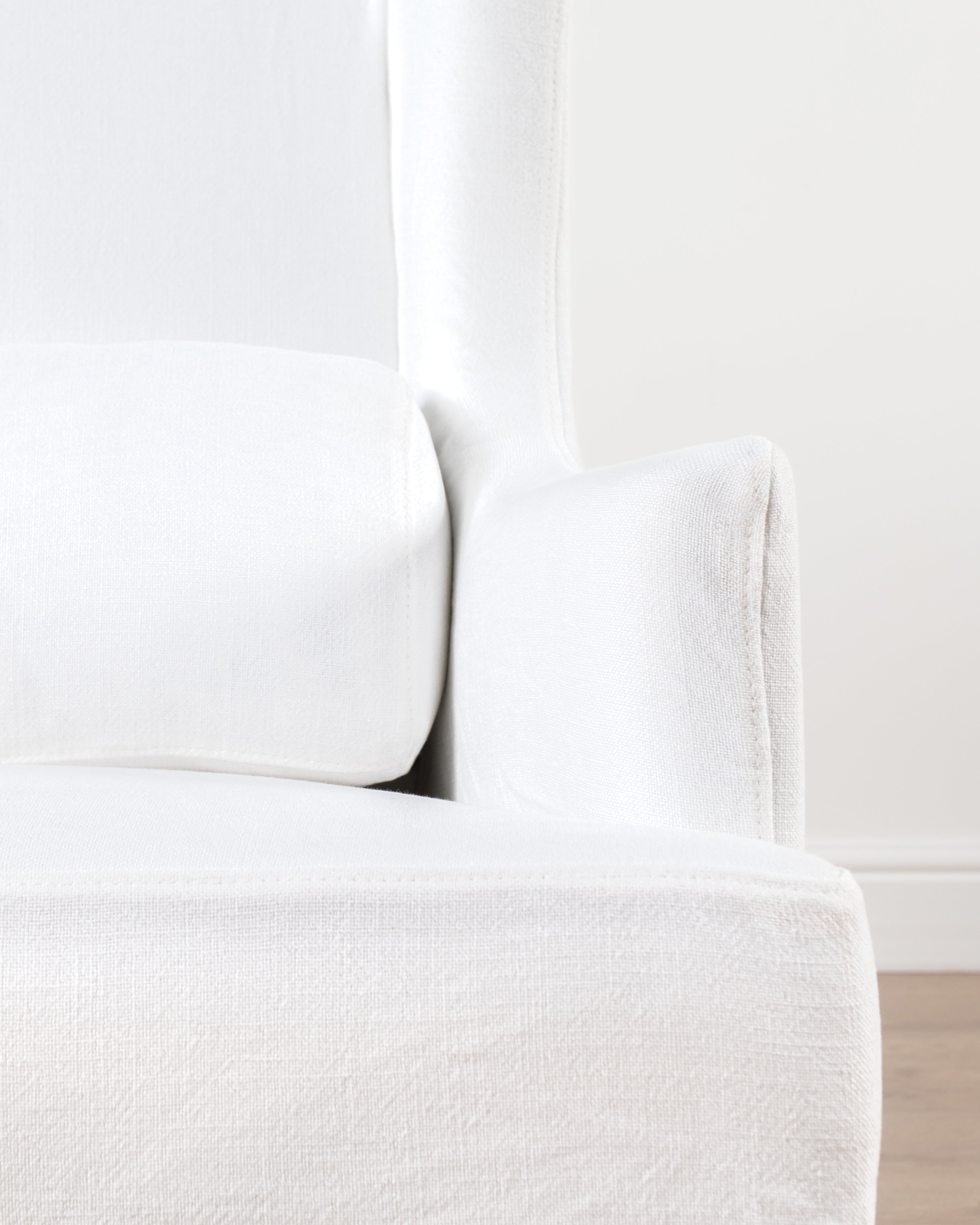 Marie Slipcover Wingback Chair | Cream