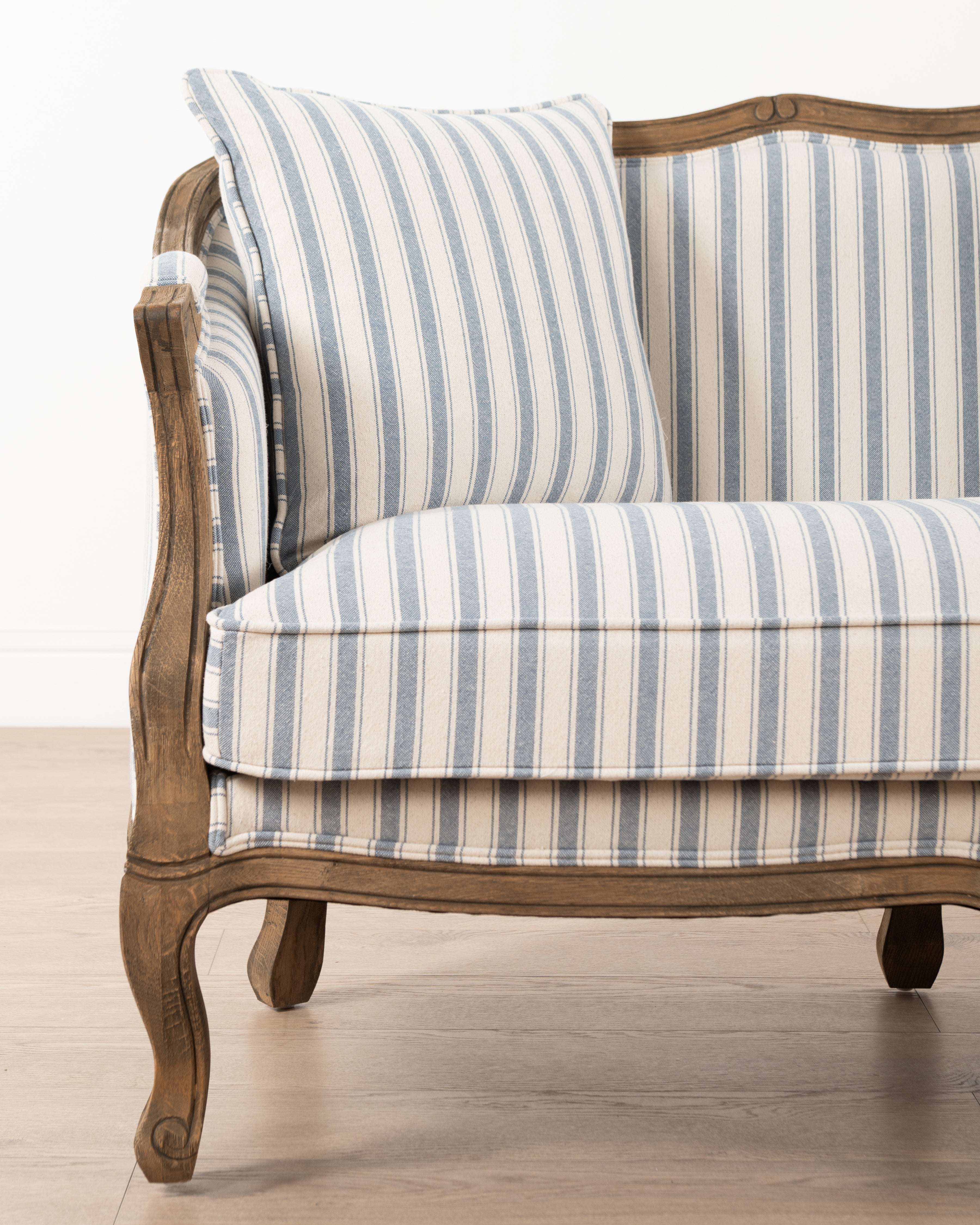 Bergere Sofa | Blue Stripe