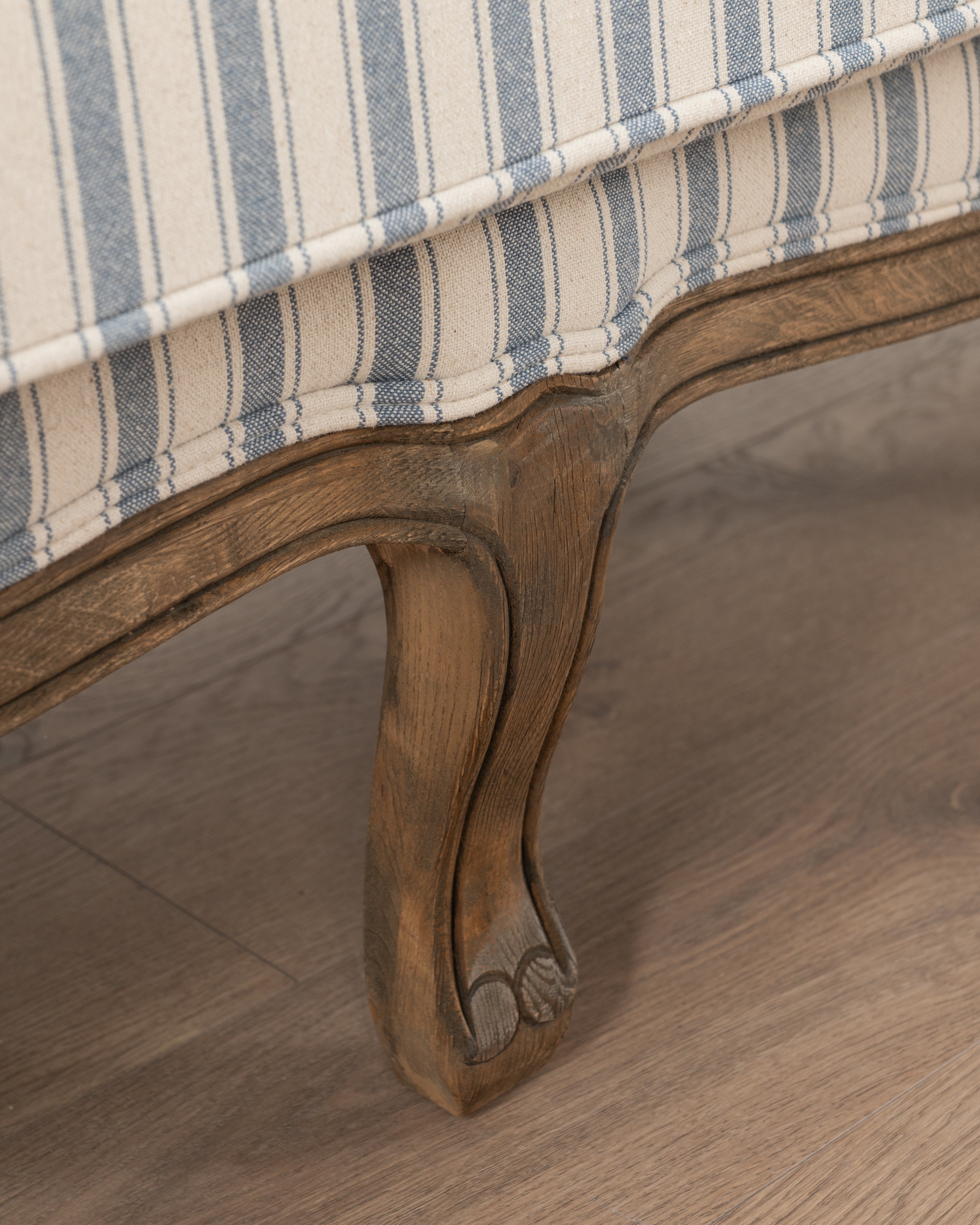 Bergere Sofa | Blue Stripe