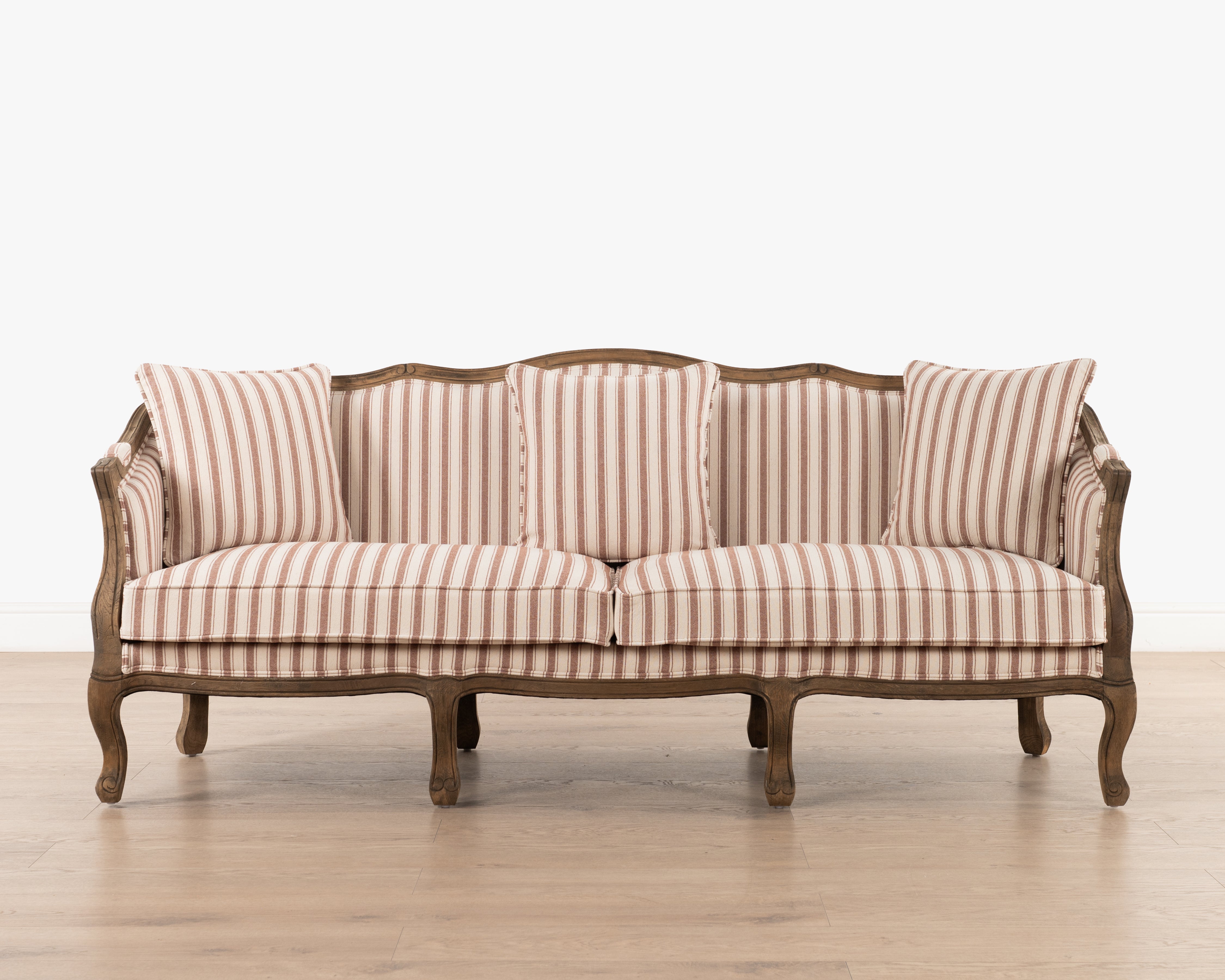 Bergere Sofa | Red Stripe