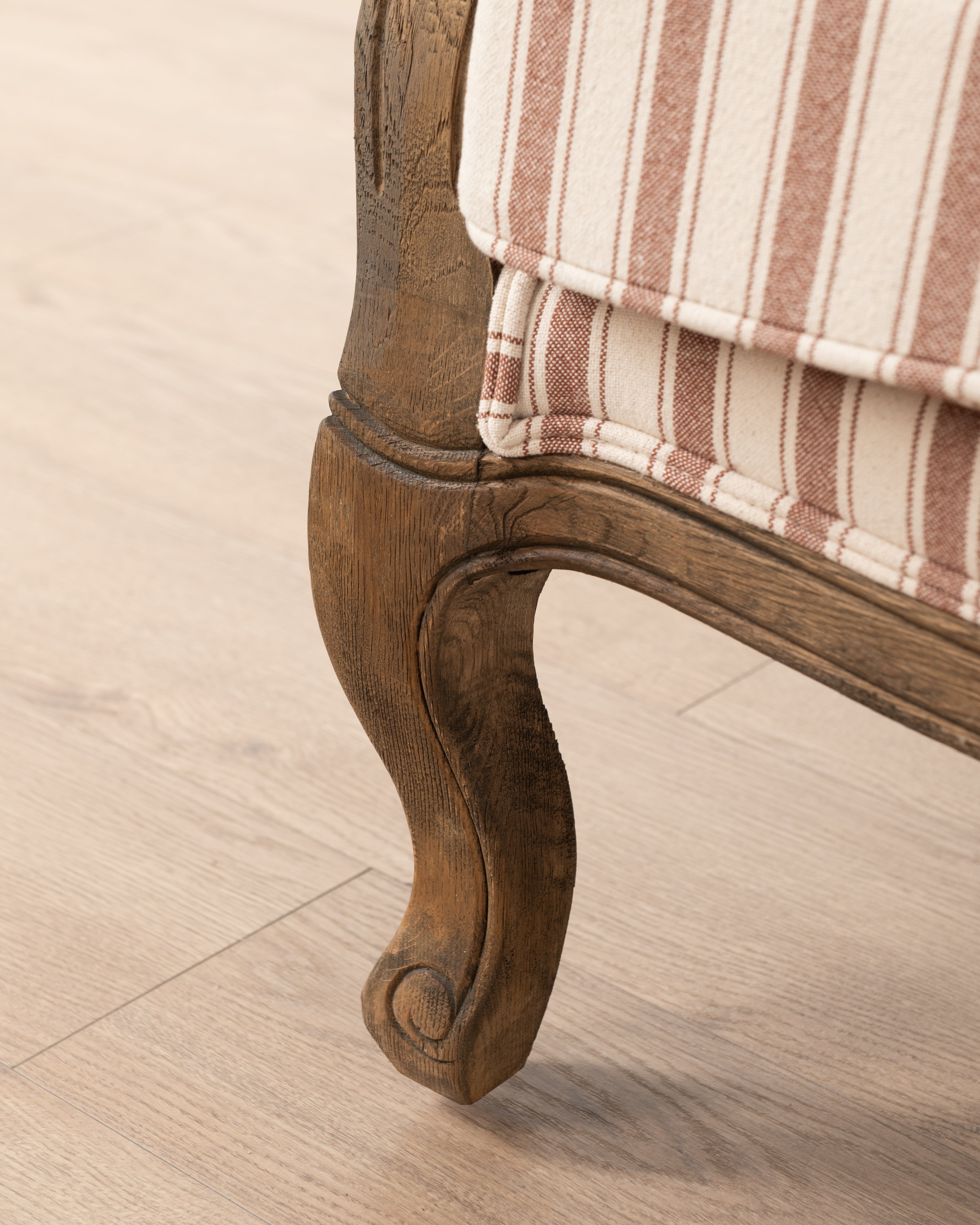Bergere Sofa | Red Stripe