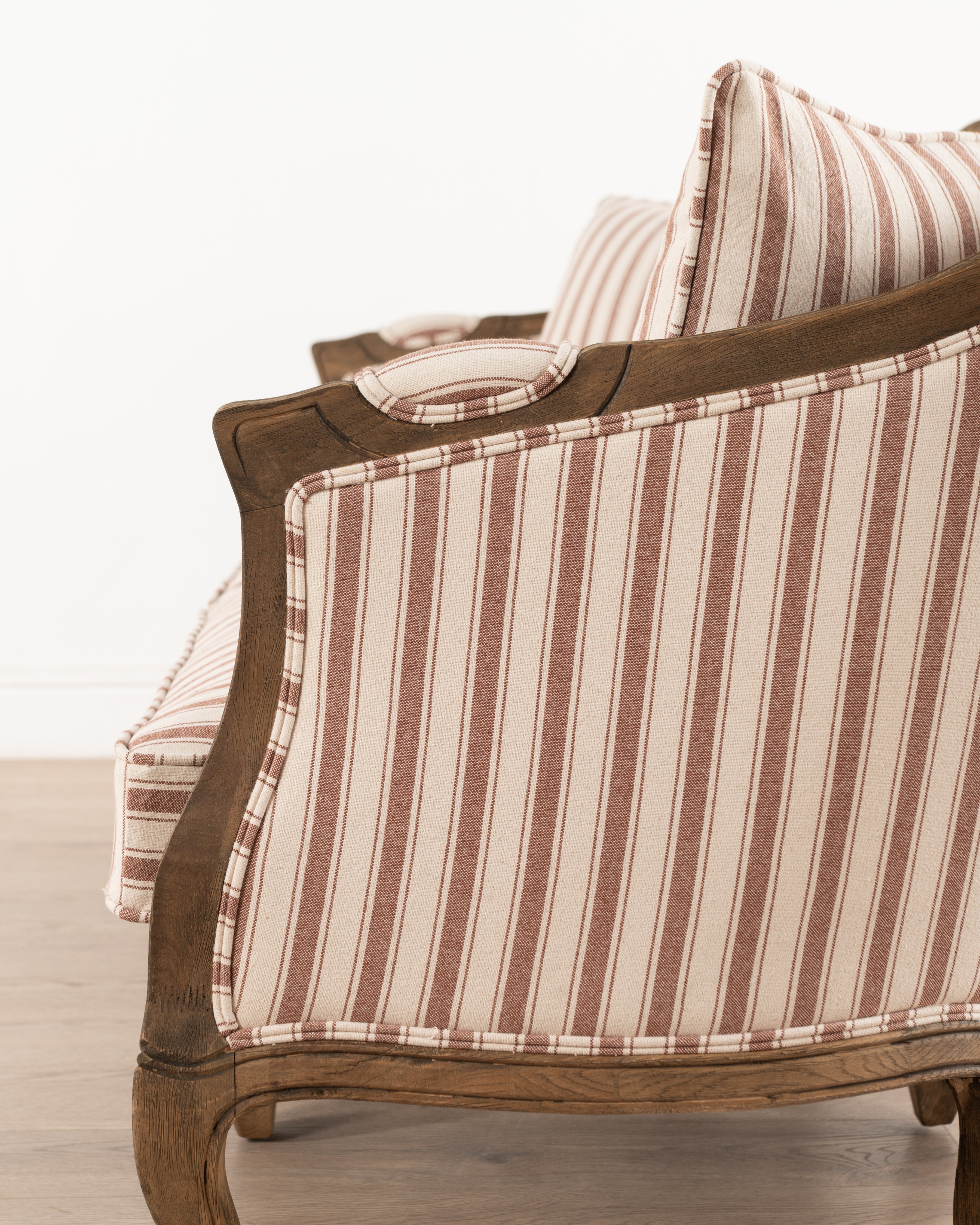 Bergere Sofa | Red Stripe