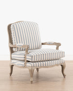 Bodine Bergere Chair | Blue Stripe