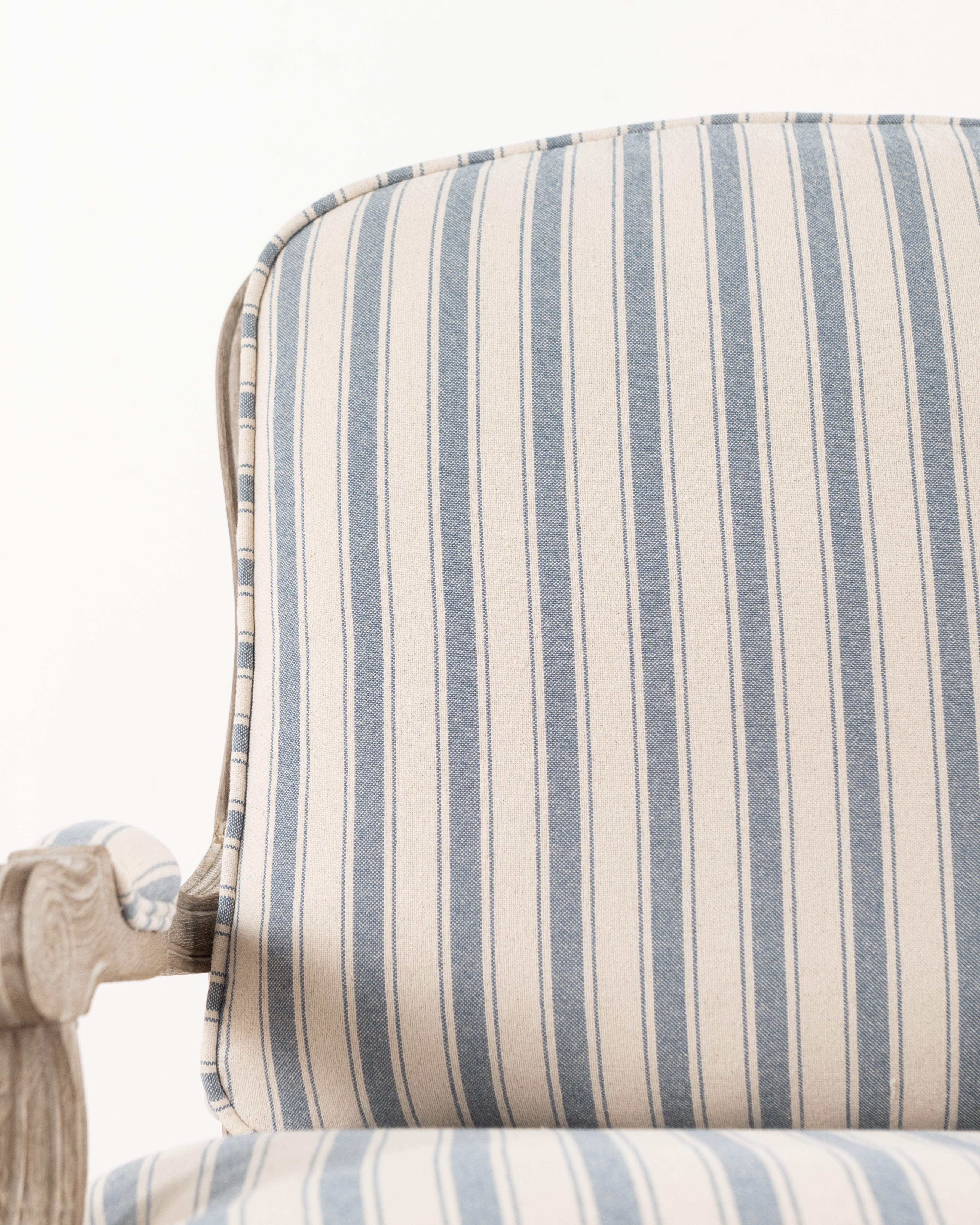 Bodine Bergere Chair | Blue Stripe