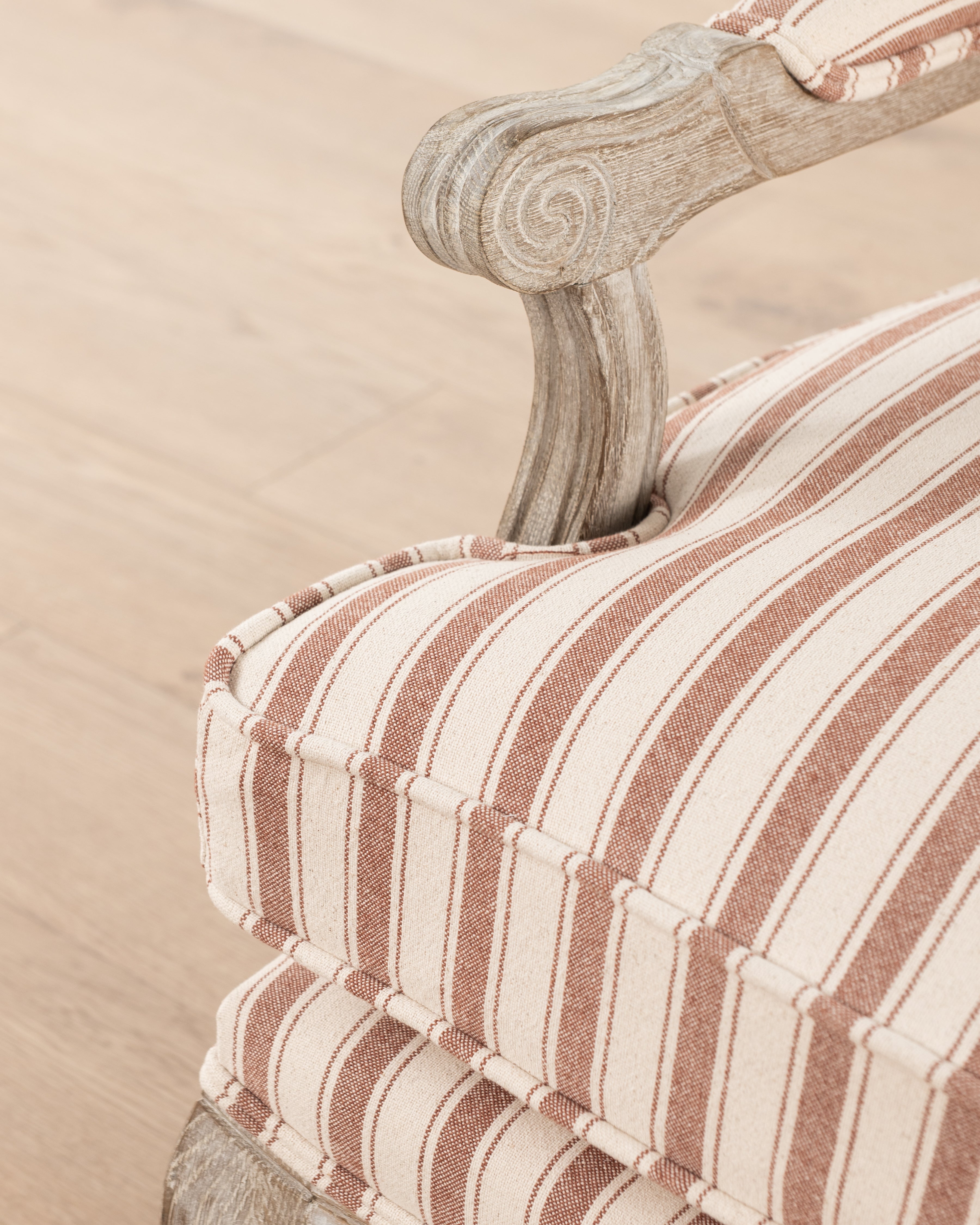 Bodine Bergere Chair | Red Stripe