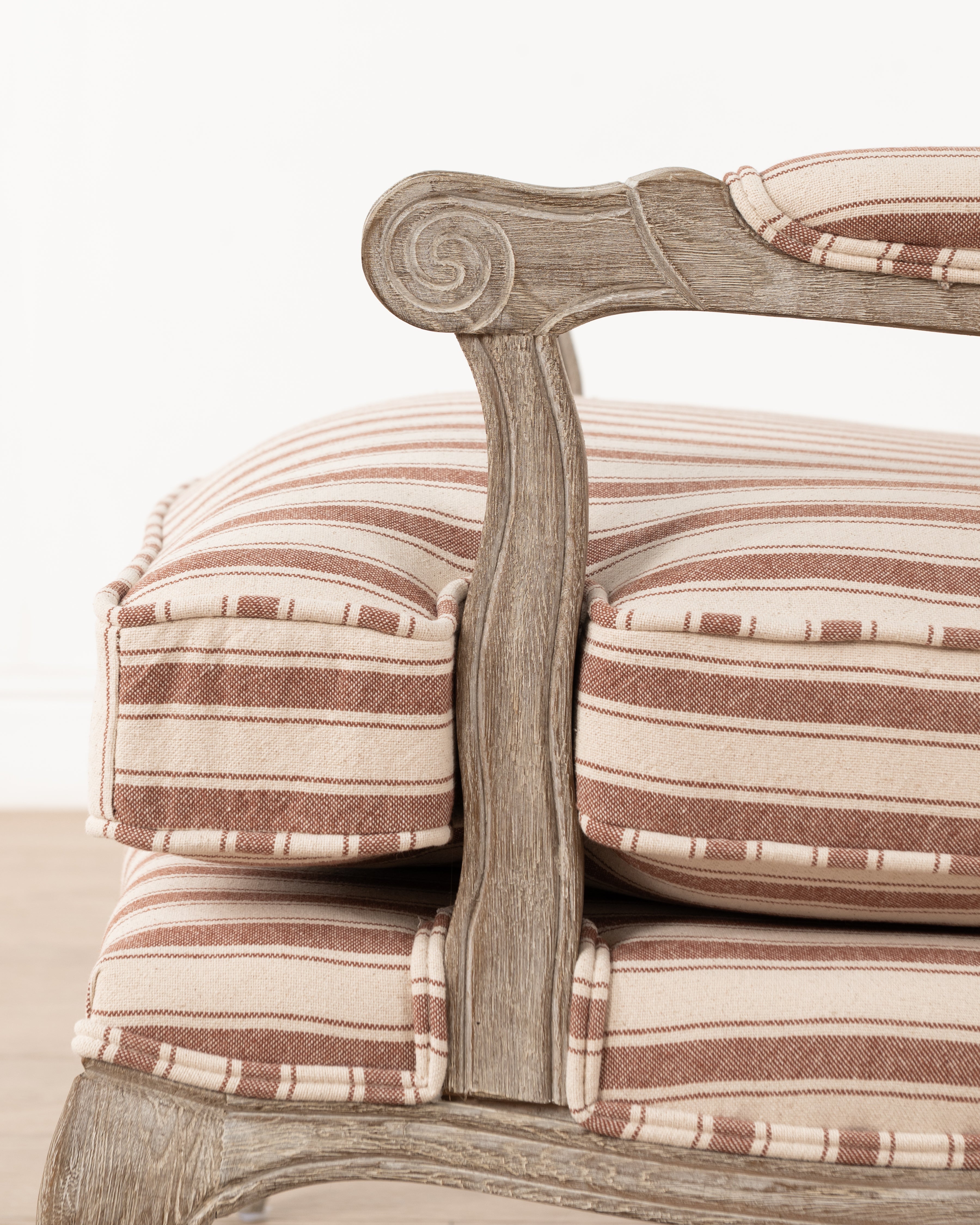Bodine Bergere Chair | Red Stripe